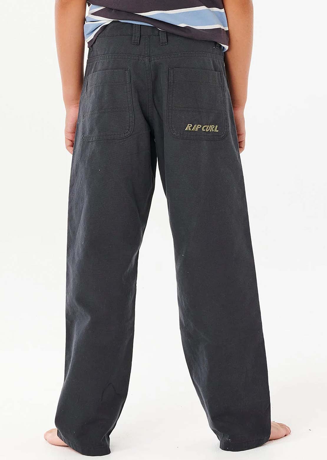 Rip Curl Junior Hyped Canvas Pants Washed Black