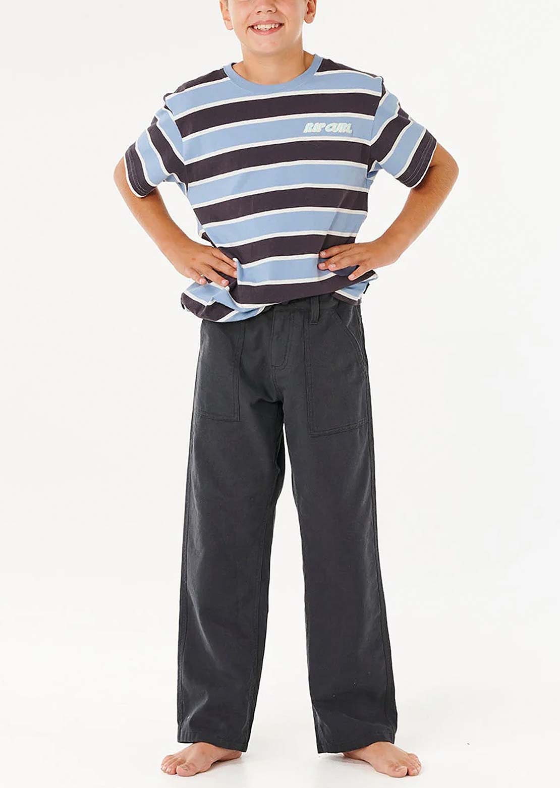 Rip Curl Junior Hyped Canvas Pants Washed Black
