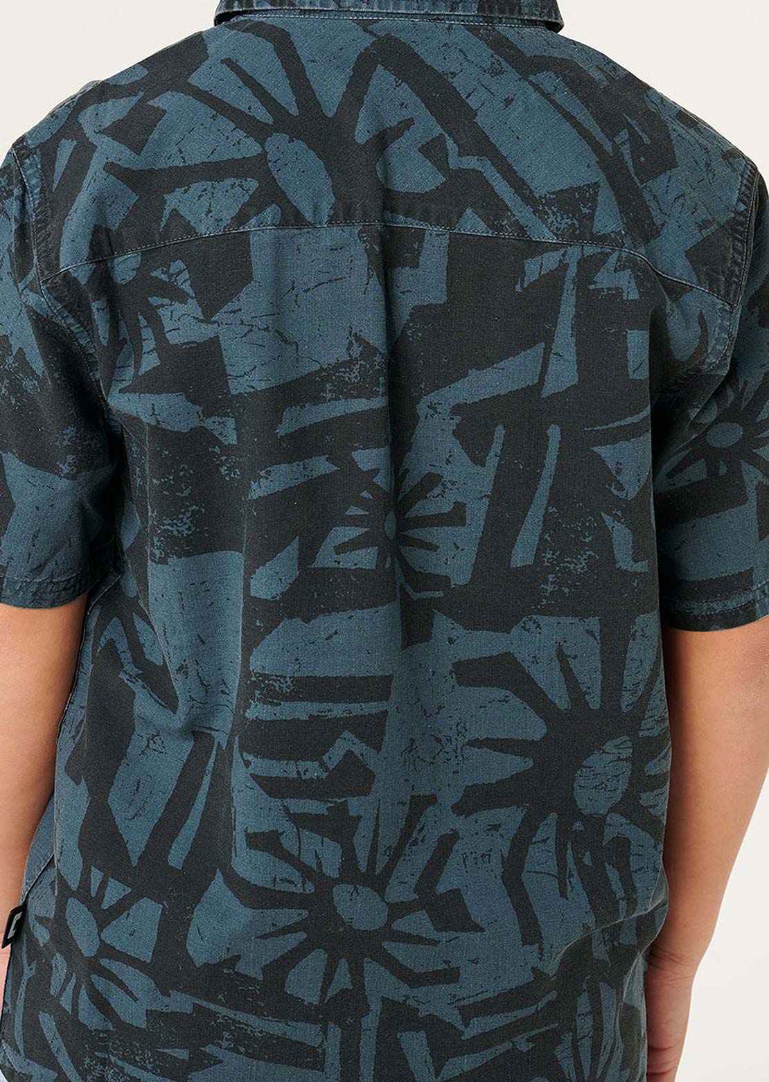 Rip Curl Junior Liquid Trips Mason Button Up Shirt Washed Black