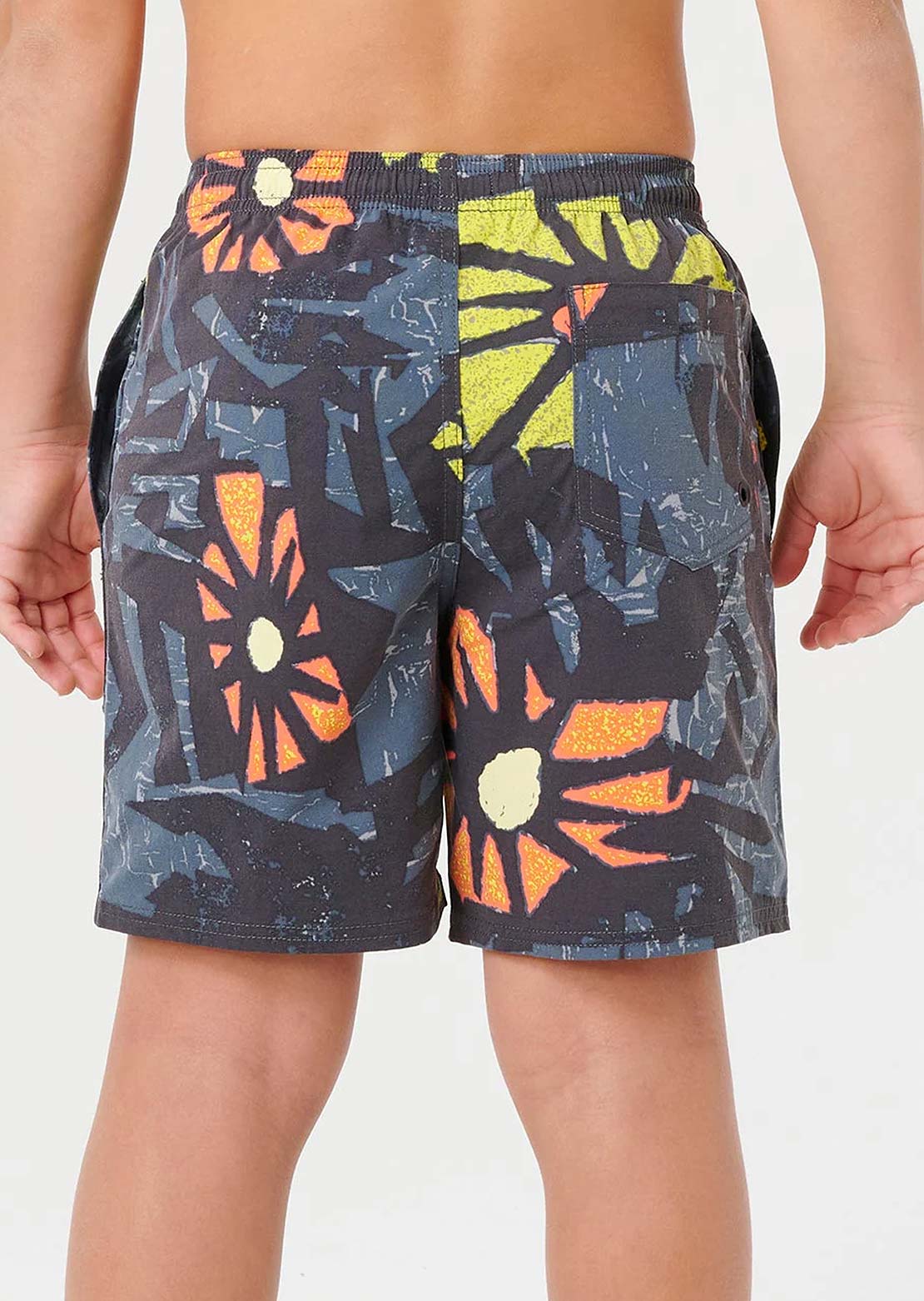 Rip Curl Junior Mason Liquid Trips Volley Shorts Pine Night