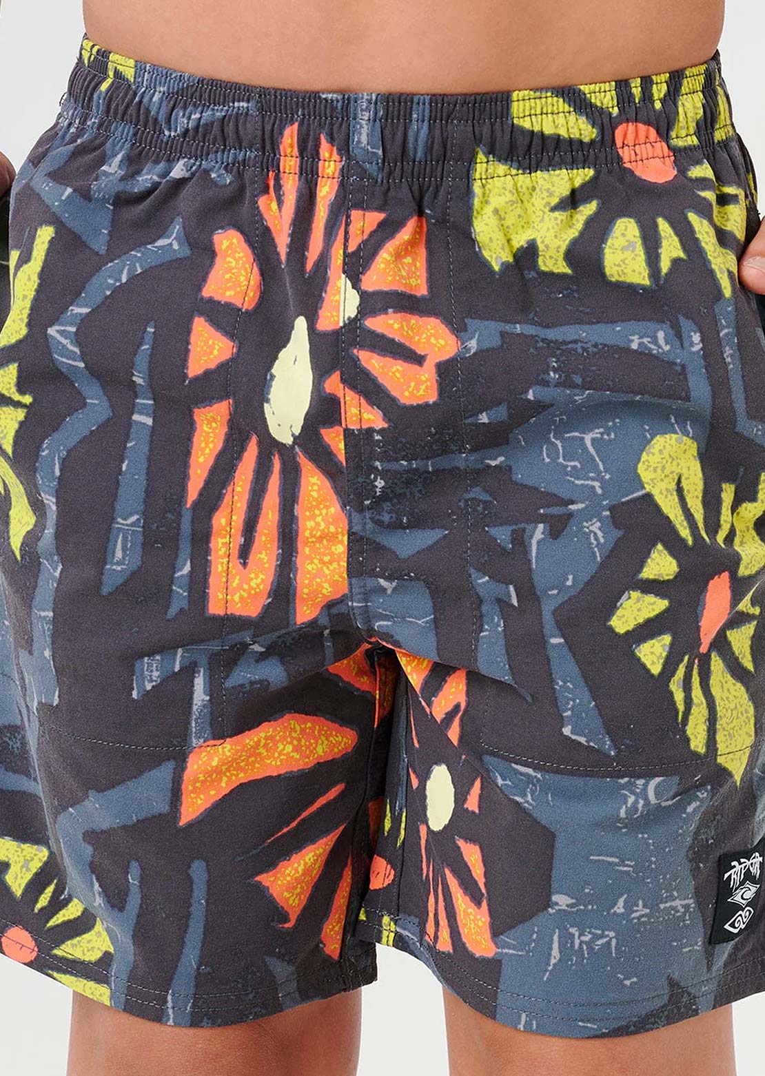 Rip Curl Junior Mason Liquid Trips Volley Shorts Pine Night