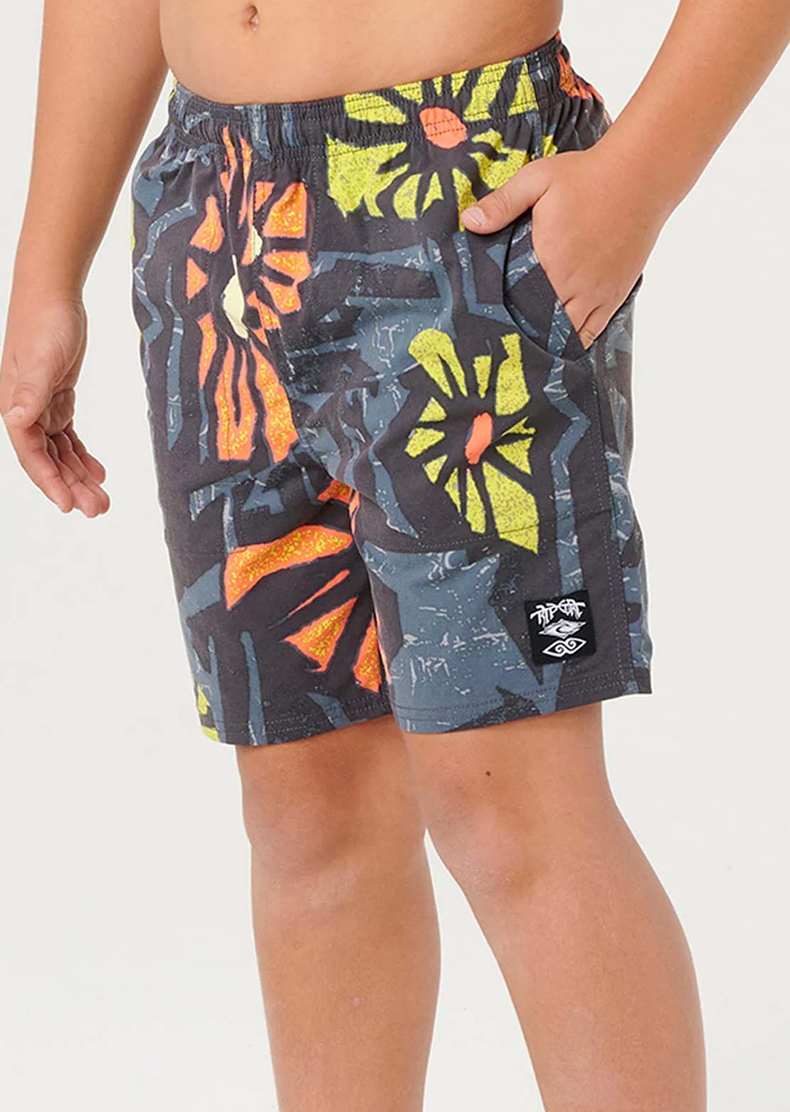 Rip Curl Junior Mason Liquid Trips Volley Shorts Pine Night