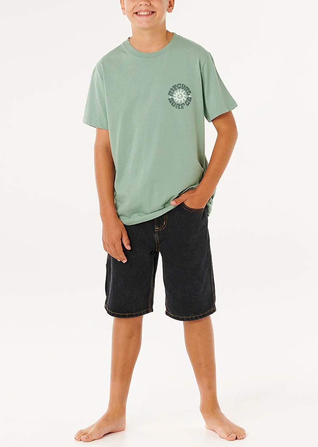 Rip Curl Junior Pacific Rinse Circle T-Shirt Aloe