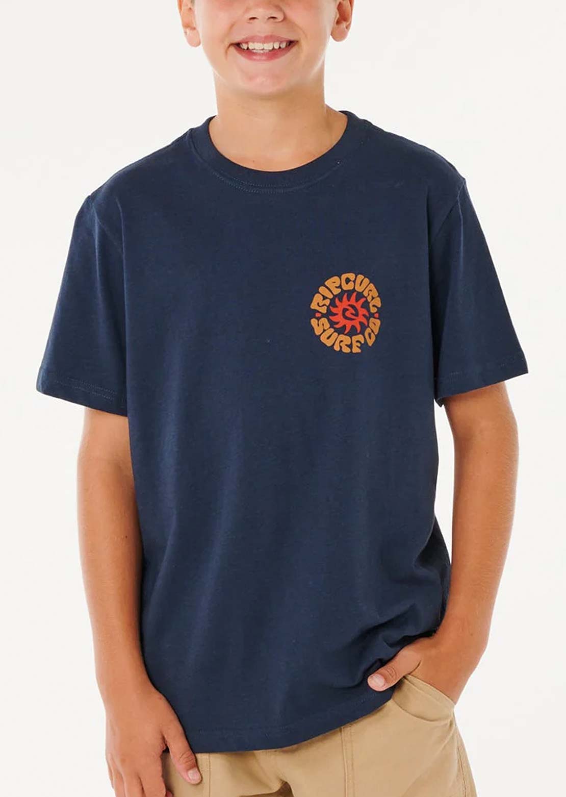 Rip Curl Junior Pacific Rinse Circle T-Shirt Dark Navy