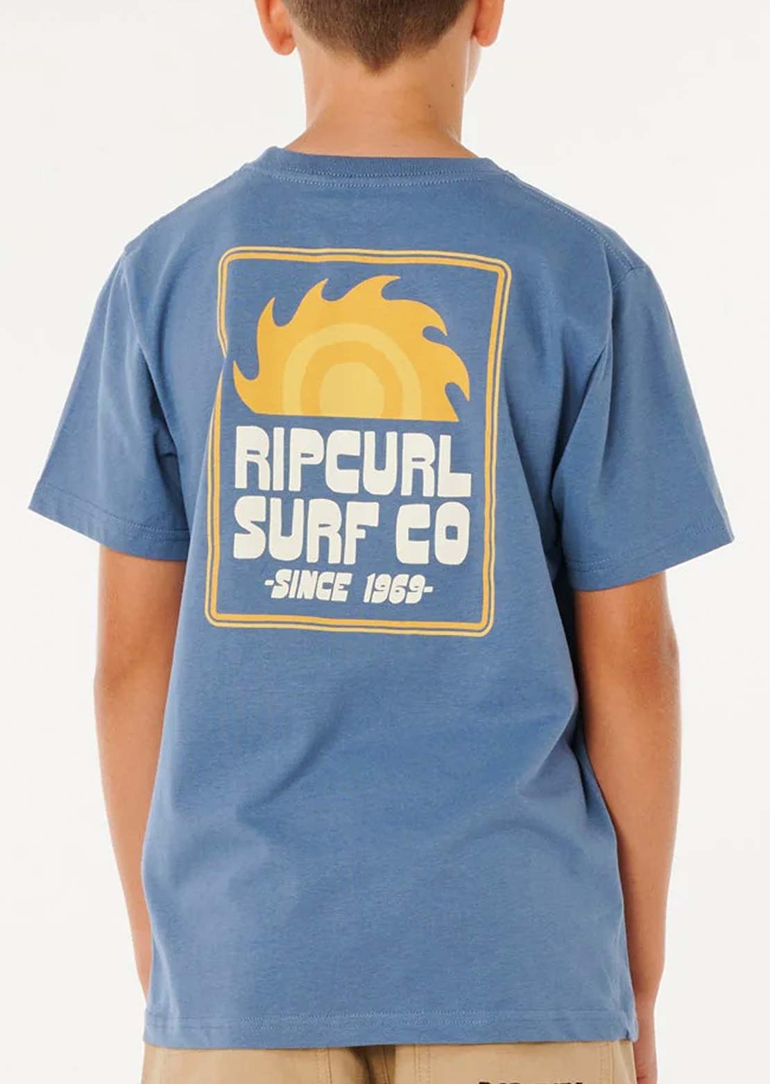 Rip Curl Junior Pacific Rinse Sunrise T-Shirt Bluefin