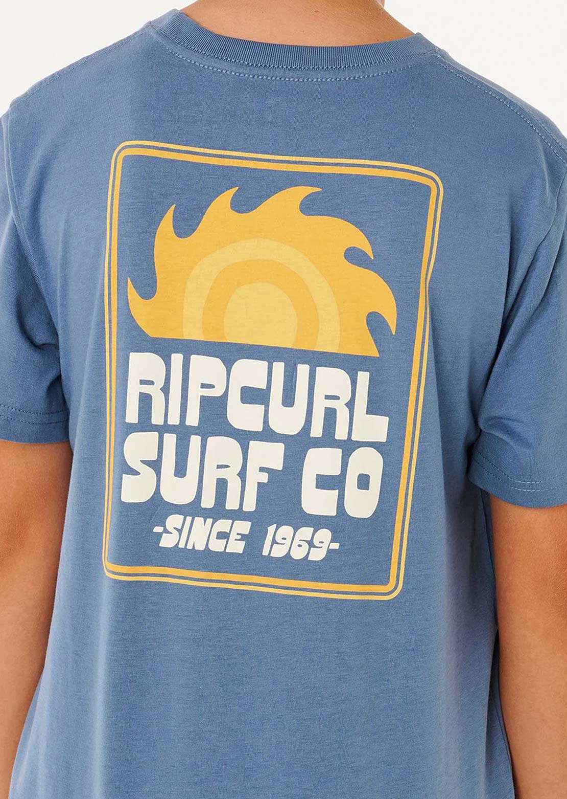 Rip Curl Junior Pacific Rinse Sunrise T-Shirt Bluefin