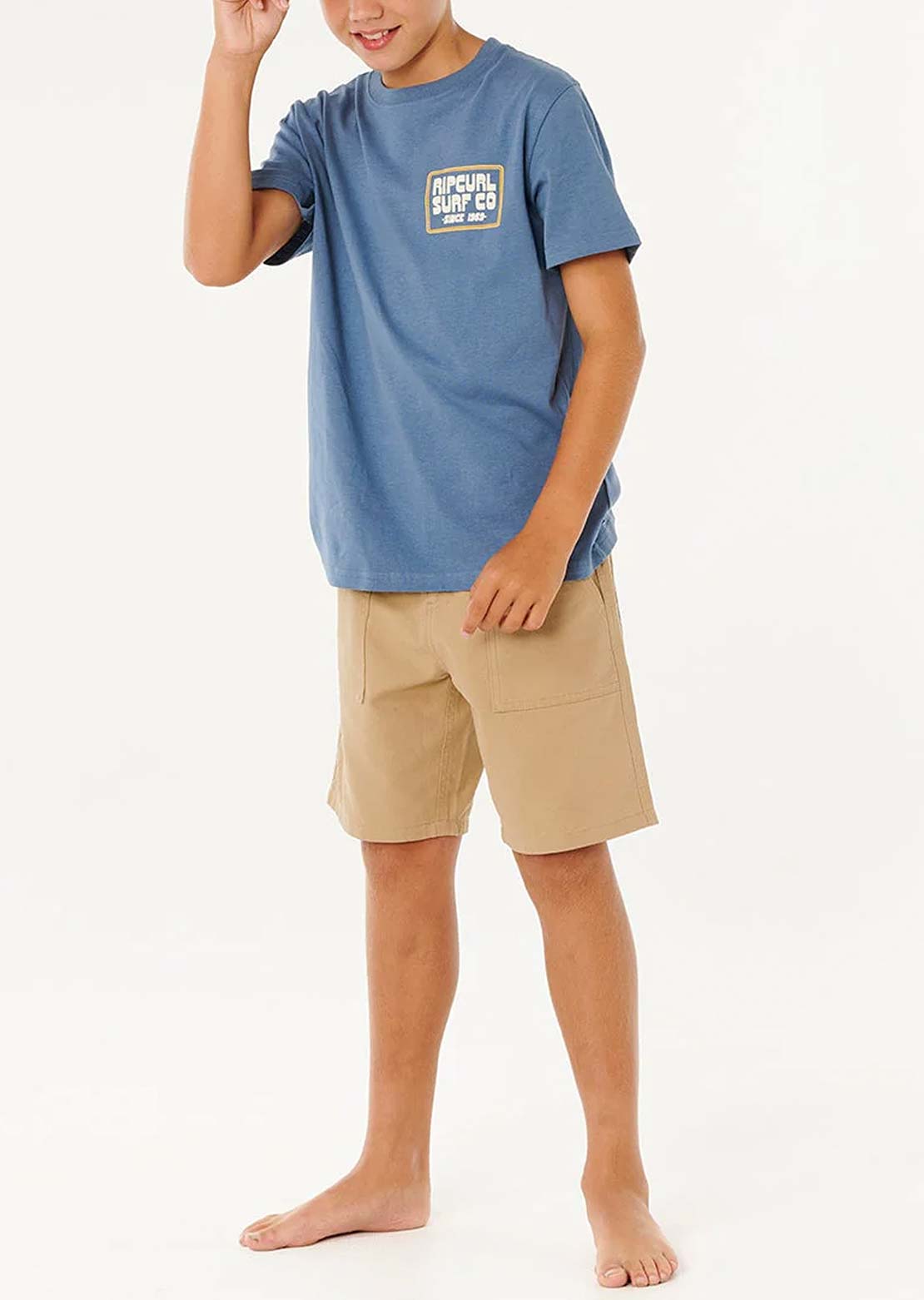 Rip Curl Junior Pacific Rinse Sunrise T-Shirt Bluefin