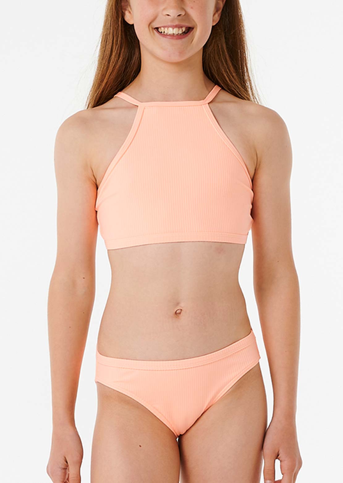 Rip Curl Junior Premium Rib Bikini Bright Peach