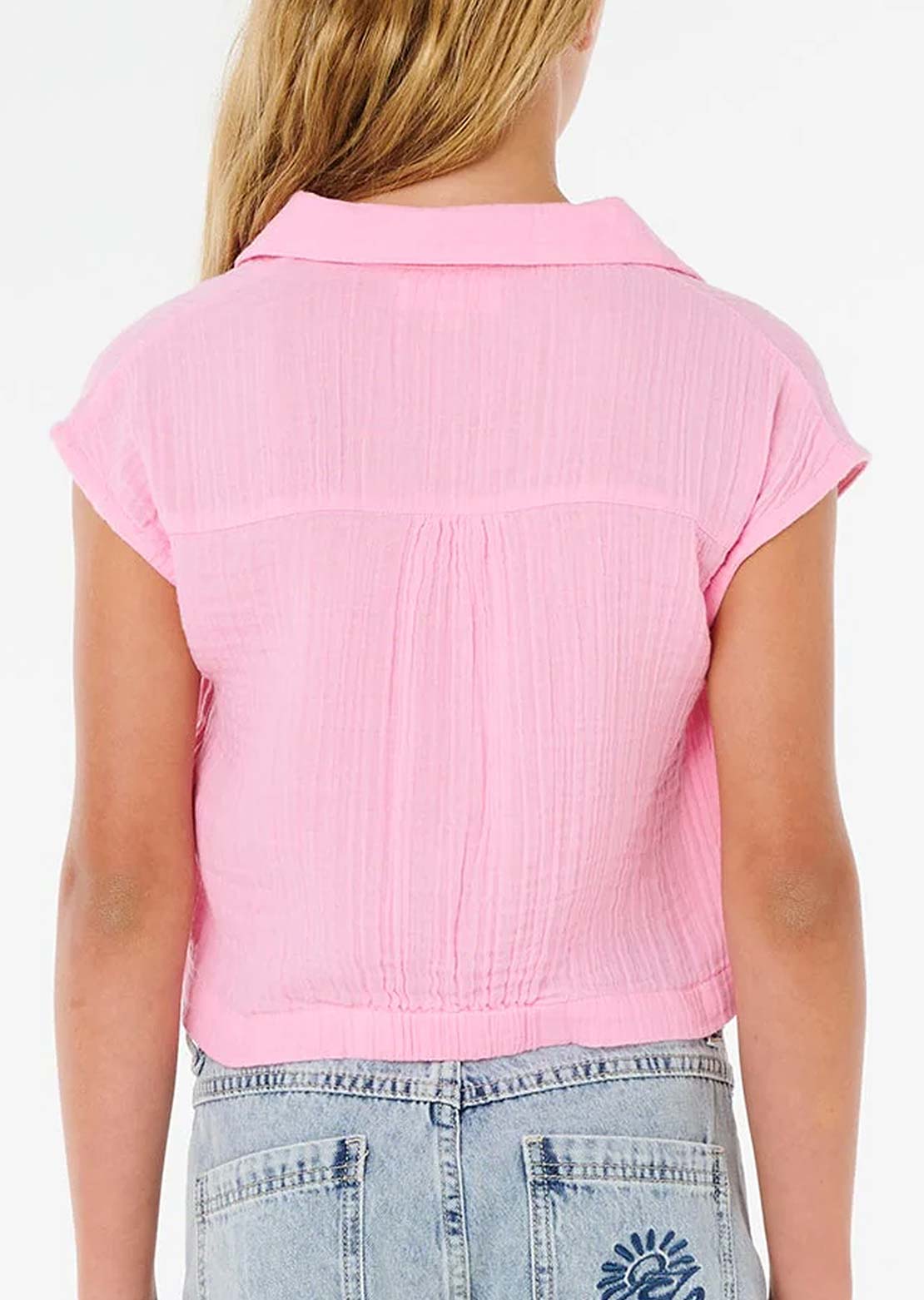 Rip Curl Junior Premium Surf Woven Top Bright Pink