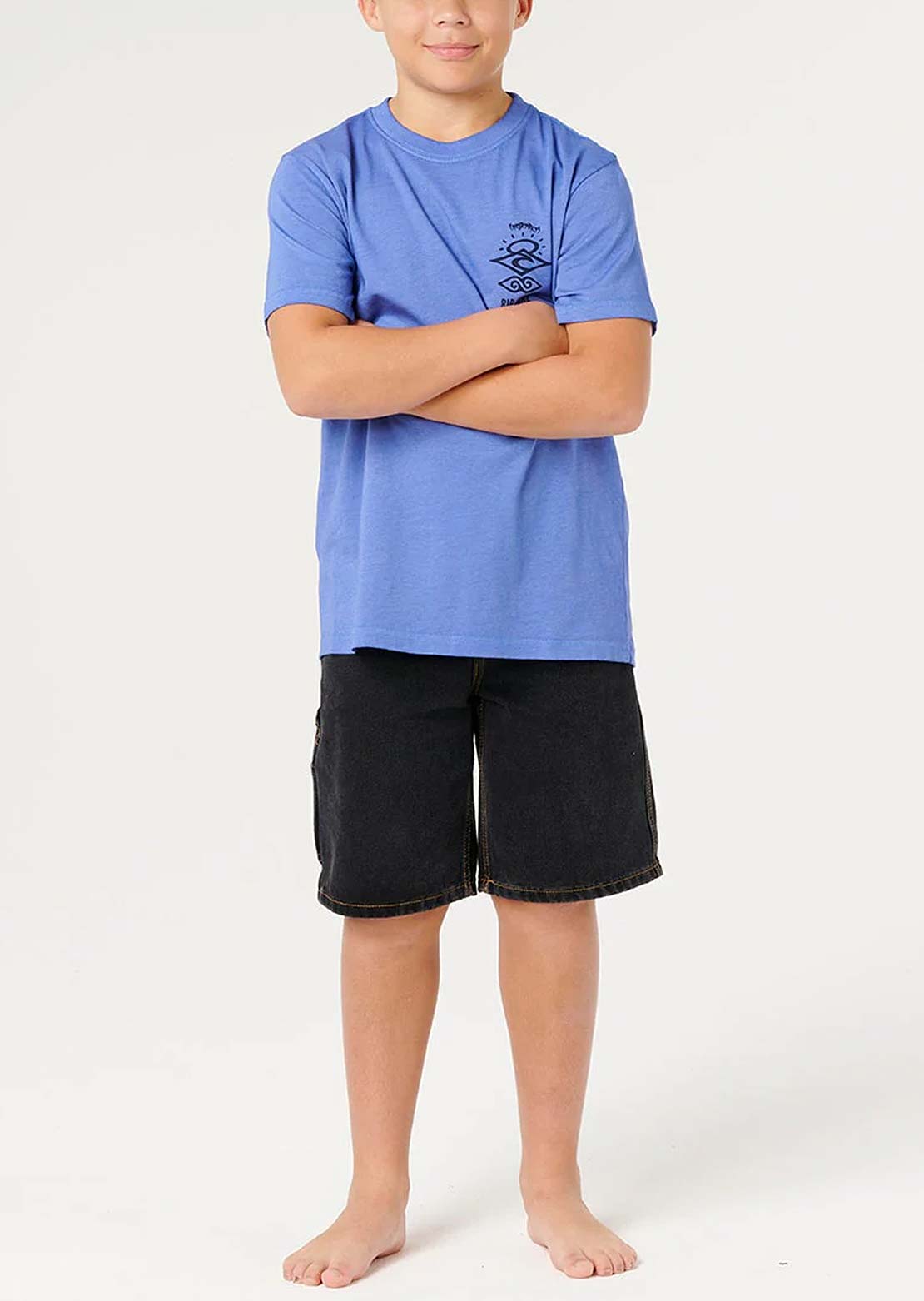 Rip Curl Junior Search Icon T-Shirt Blue Haze
