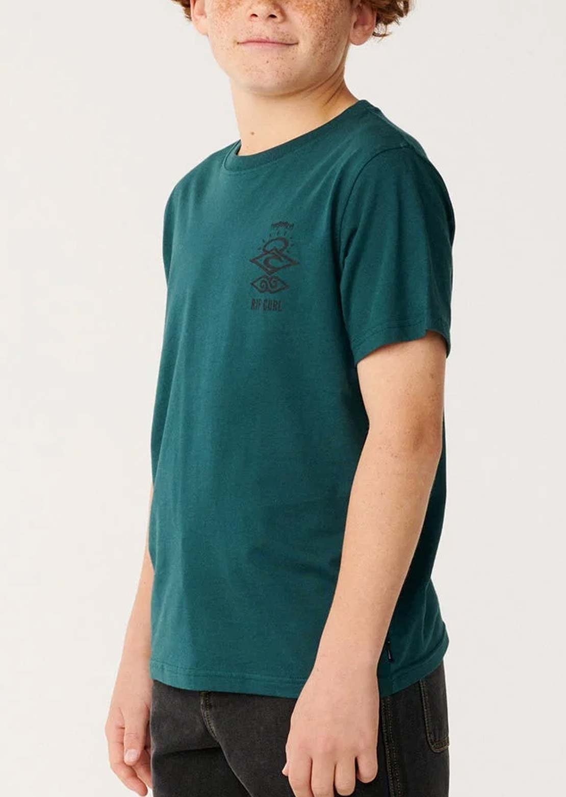 Rip Curl Junior Search Icon T-Shirt Blue Green