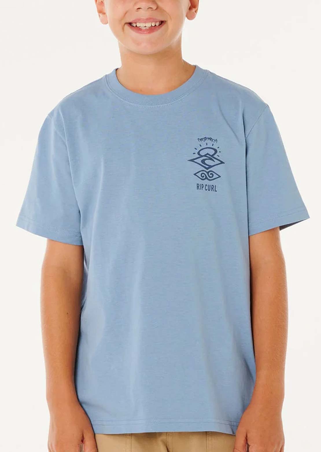 Rip Curl Junior Search Icon T-Shirt Faded Denim