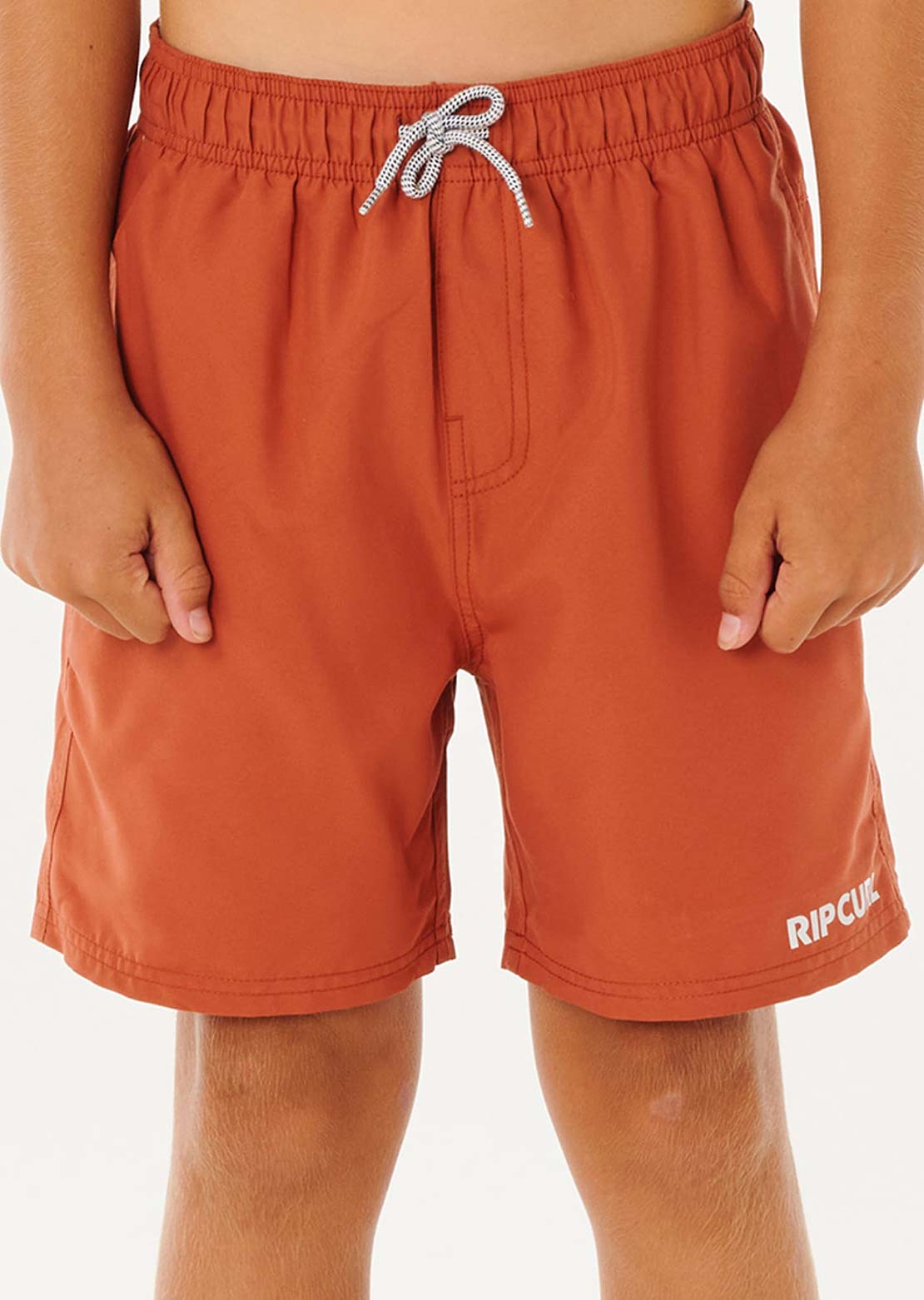 Rip Curl Junior Streamline Offset Volley Shorts Baked Clay