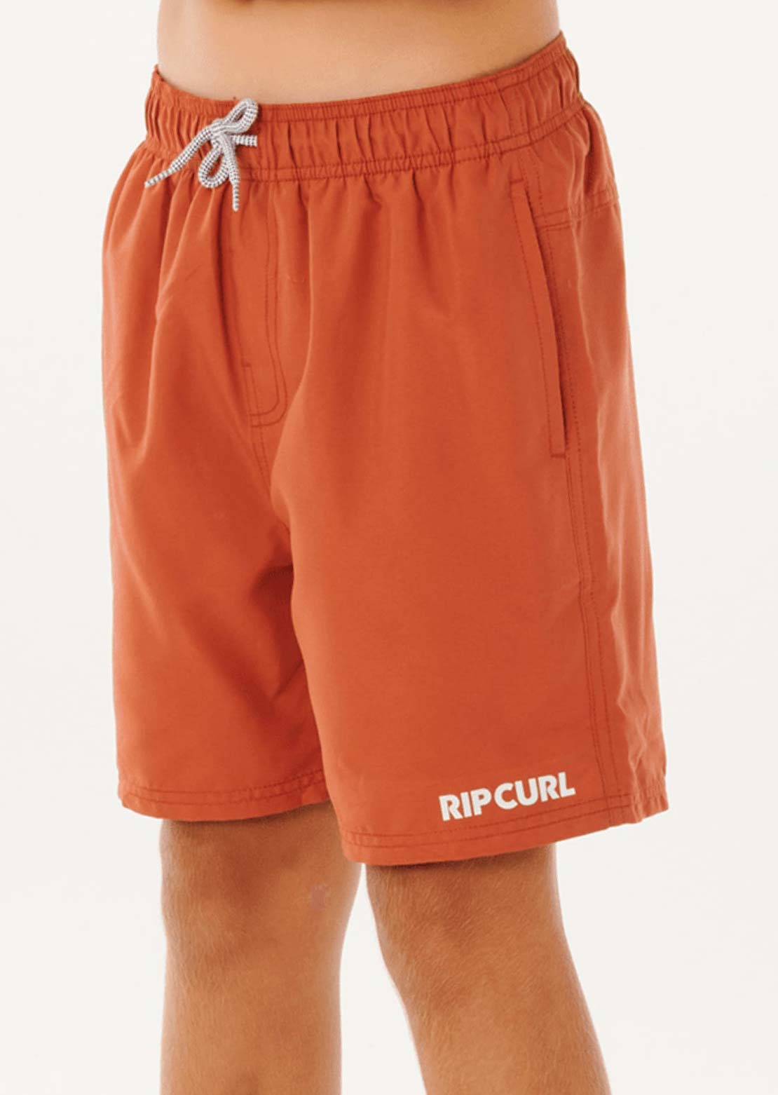 Rip Curl Junior Streamline Offset Volley Shorts Baked Clay
