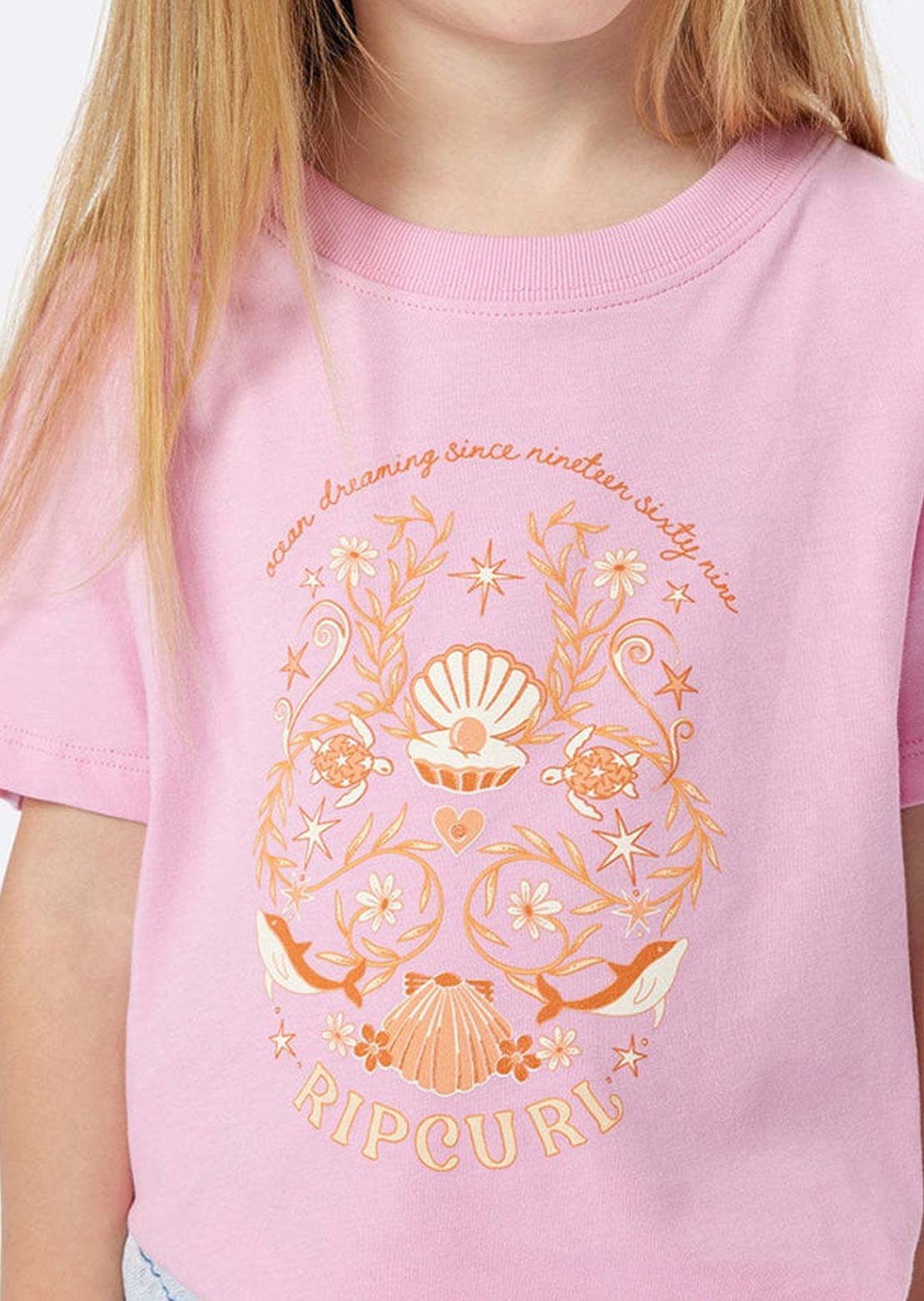 Rip Curl Junior Sunkissed Dreams Art T-shirt Bright Pink