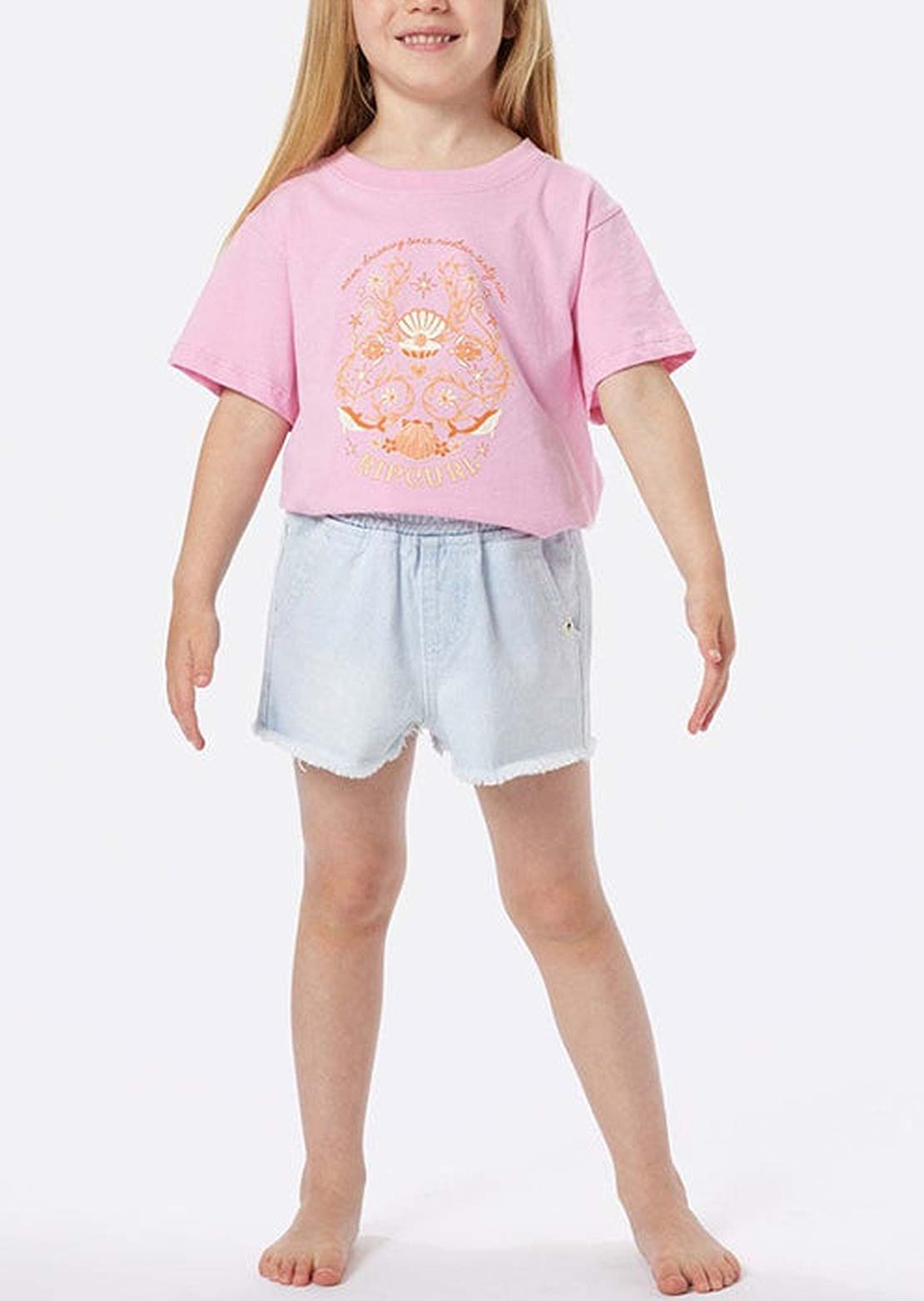 Rip Curl Junior Sunkissed Dreams Art T-shirt Bright Pink