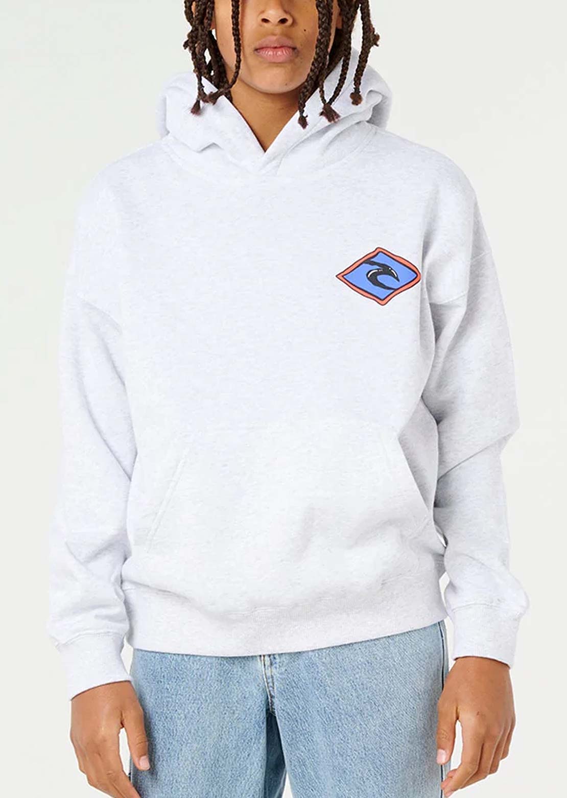 Rip Curl Junior Sunset Sesh Art Hood Light Grey Heather