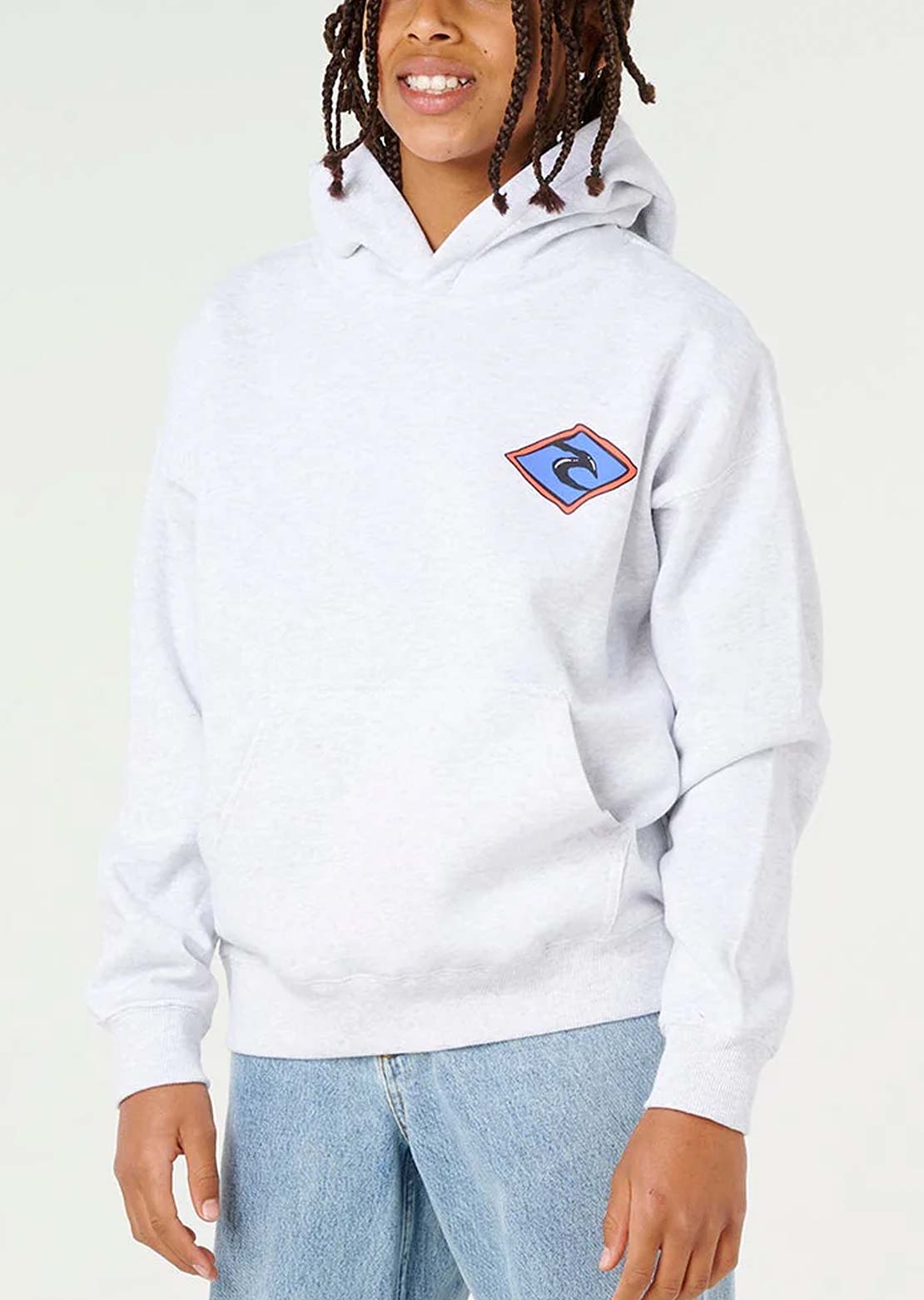 Rip Curl Junior Sunset Sesh Art Hood Light Grey Heather