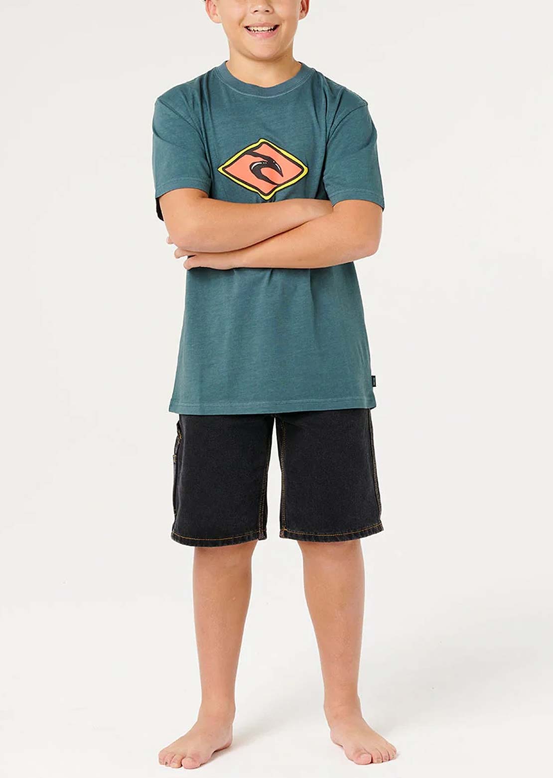 Rip Curl Junior Sunset Sesh Wash T-Shirt Pine Night