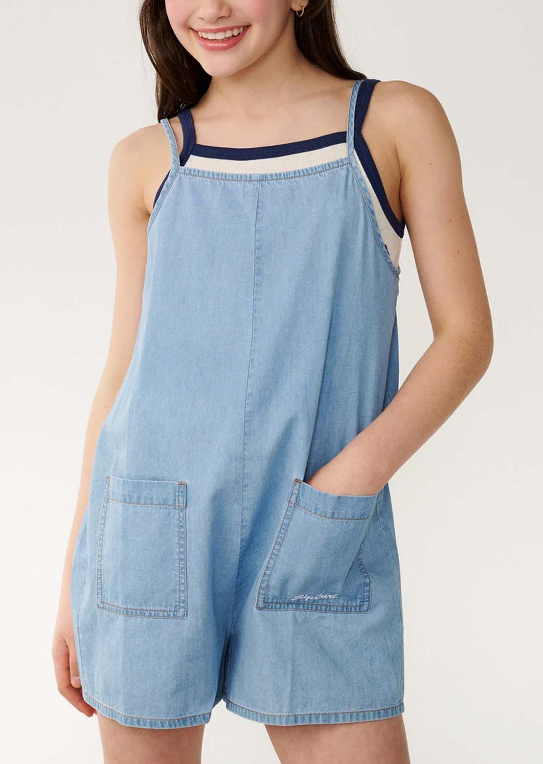 Rip Curl Junior Sunshine Squad Romper Washed Blue