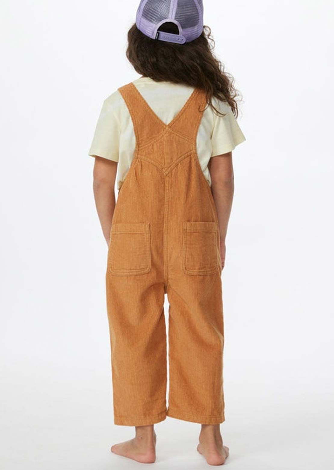 Rip Curl Junior Surf Cord Overall Pants Light Brown