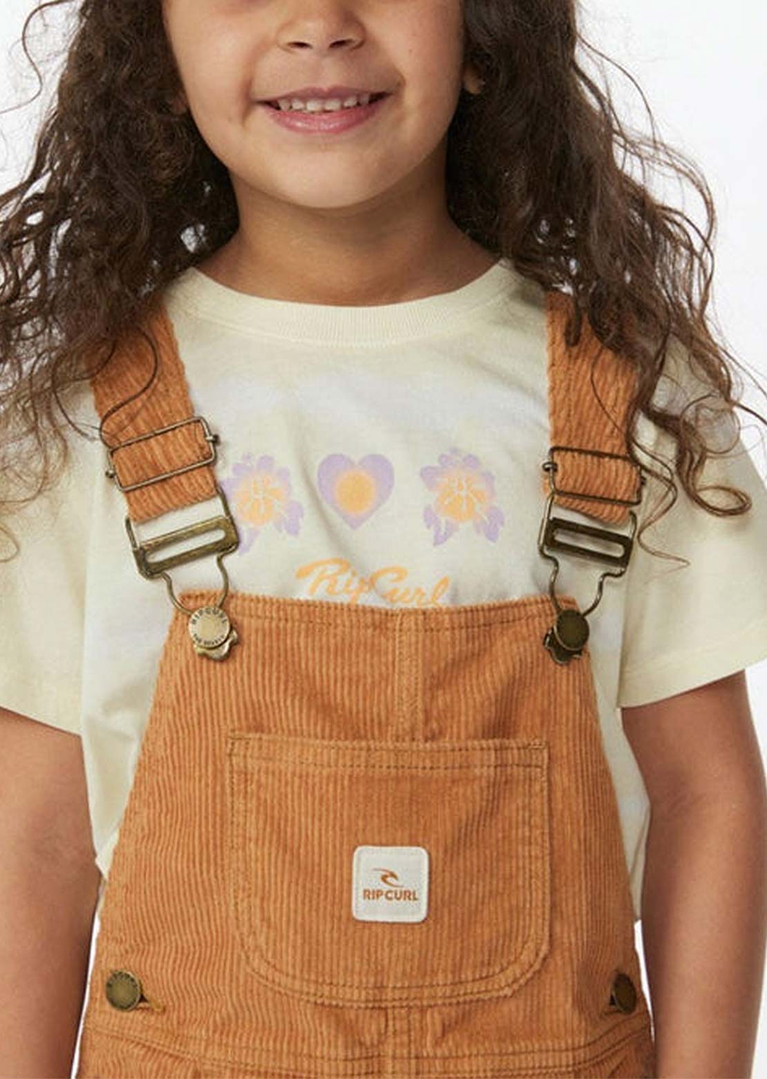 Rip Curl Junior Surf Cord Overall Pants Light Brown