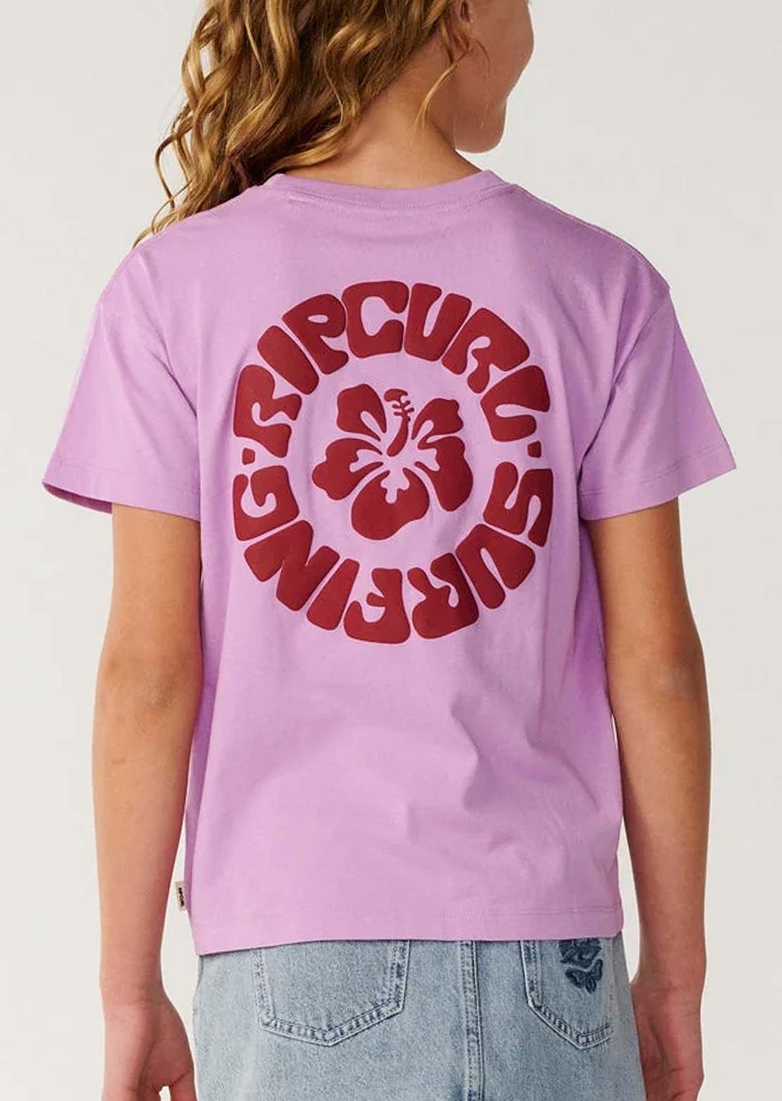 Rip Curl Junior Surf Puff Relaxed T-Shirt Bright Lilac