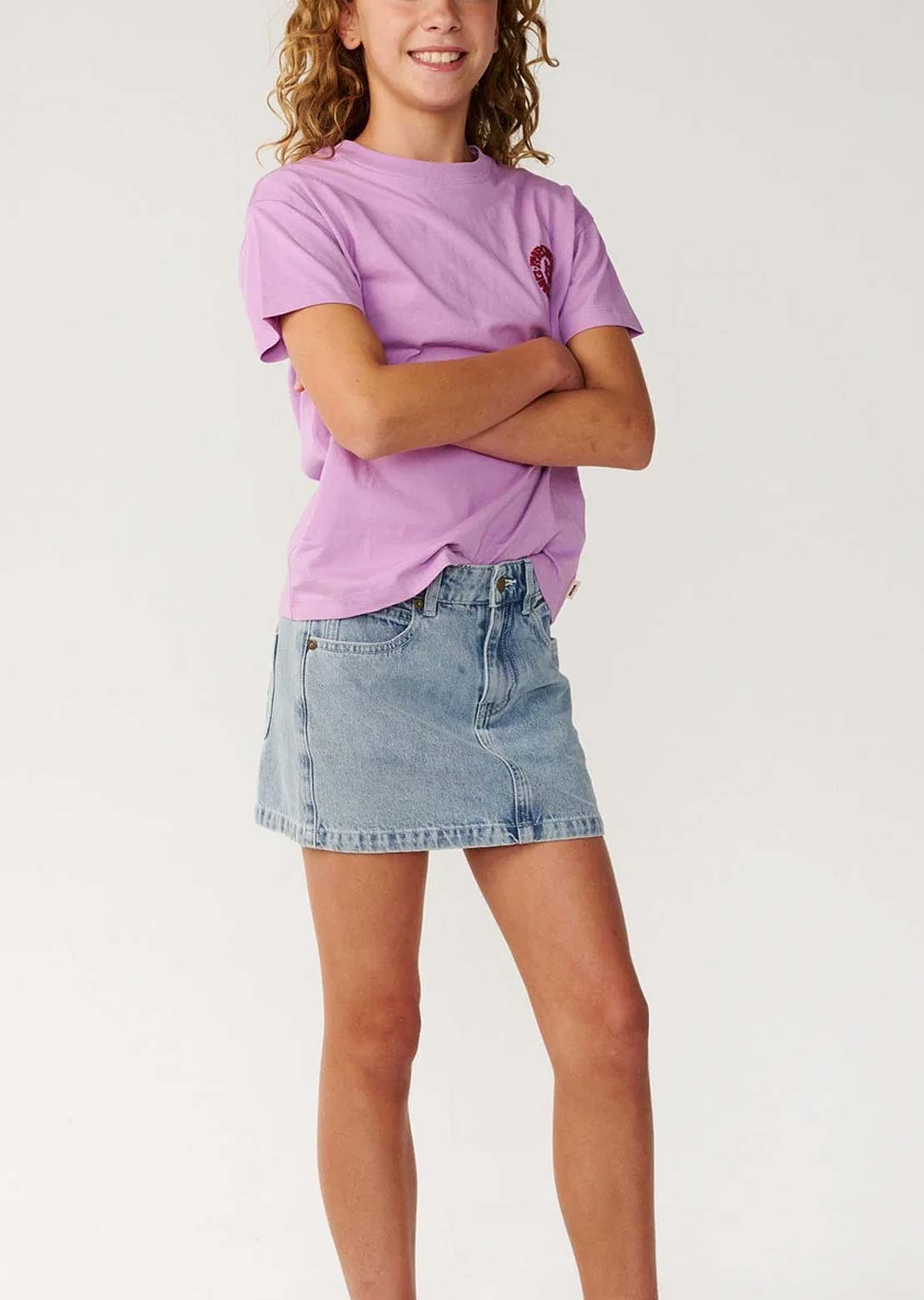 Rip Curl Junior Surf Puff Relaxed T-Shirt Bright Lilac