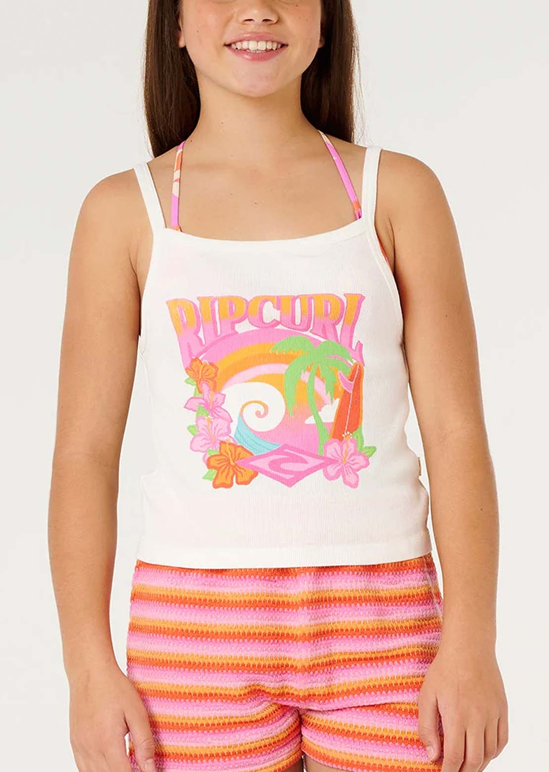 Rip Curl Junior Tropical Dawn Tank Top Bone
