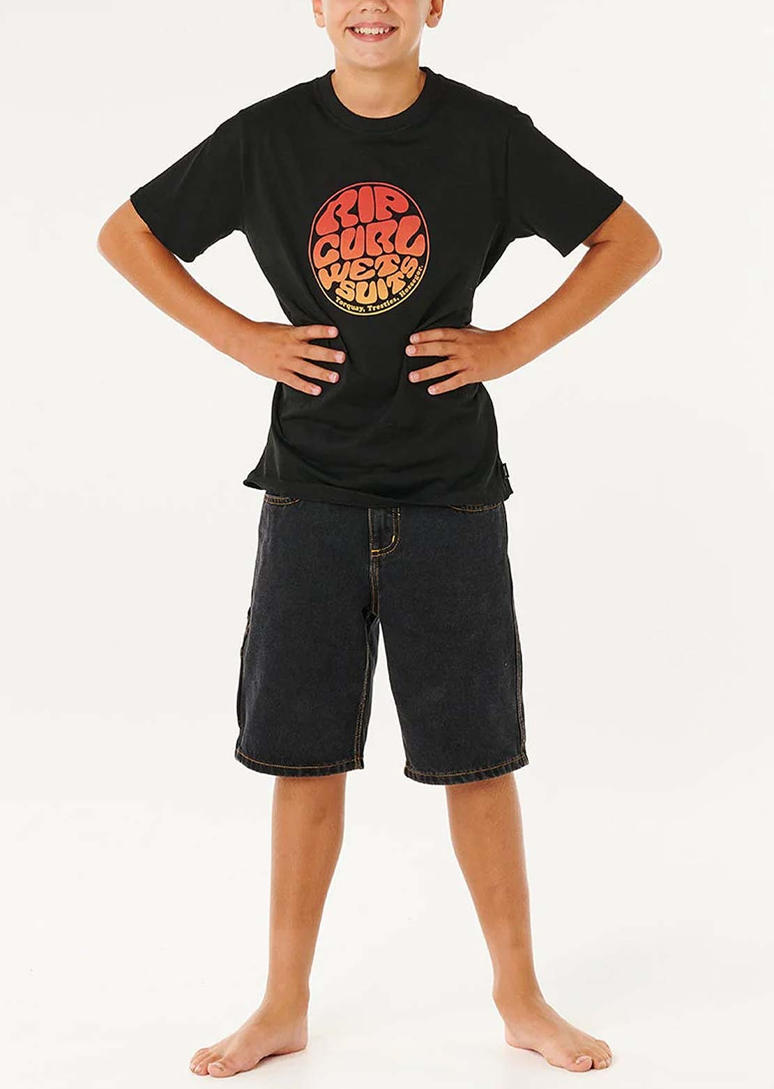 Rip Curl Junior Wettie Passage Icon T-Shirt Black