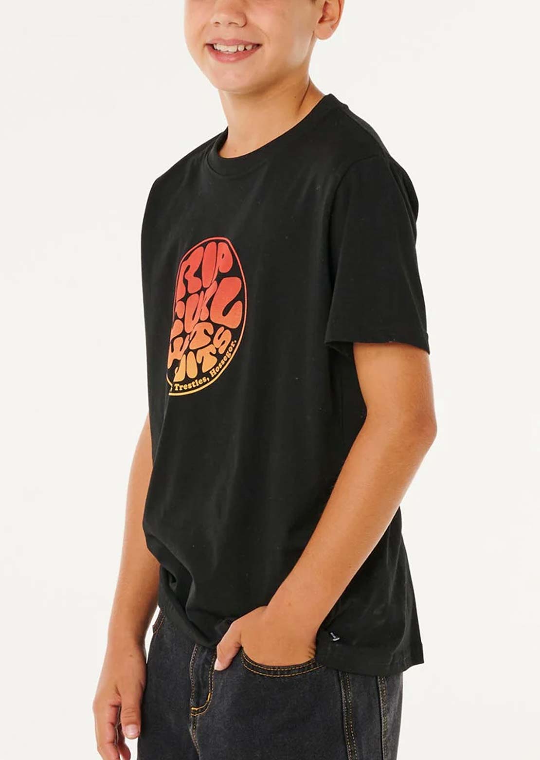 Rip Curl Junior Wettie Passage Icon T-Shirt Black