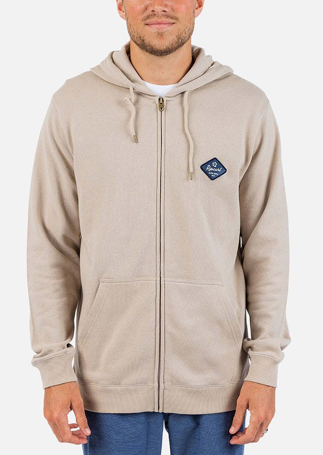 Rip Curl Men's Aloha Hotel Zip Thru Hood Taupe