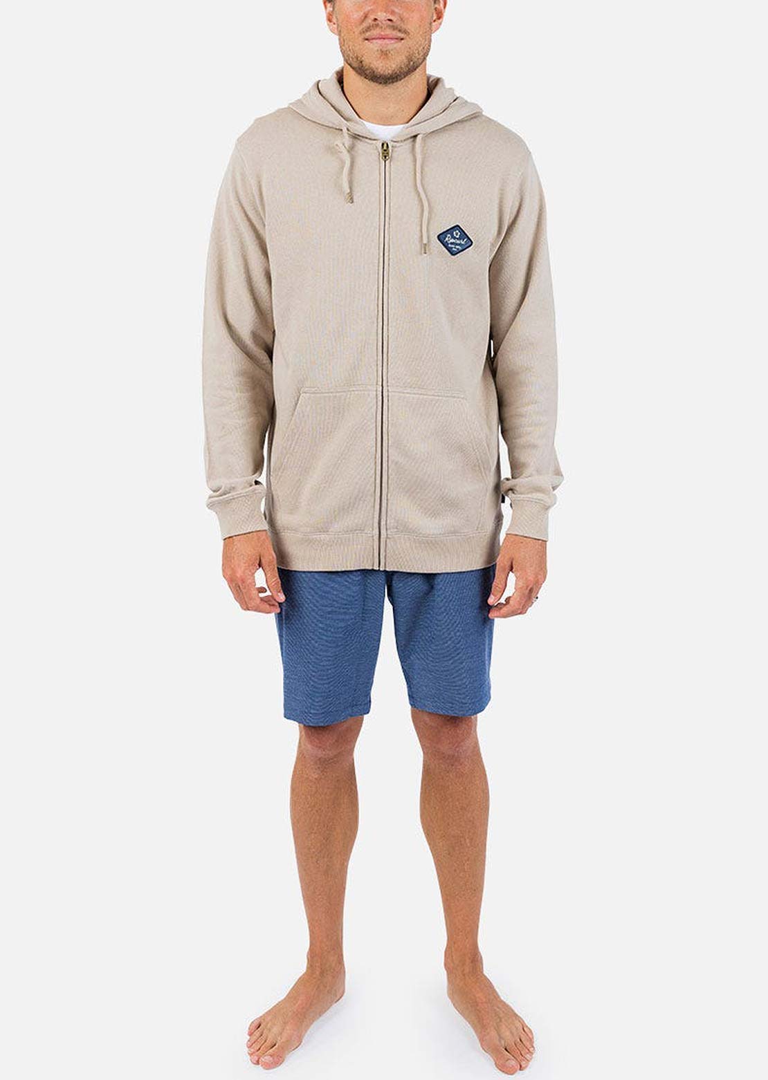 Rip Curl Men's Aloha Hotel Zip Thru Hood Taupe