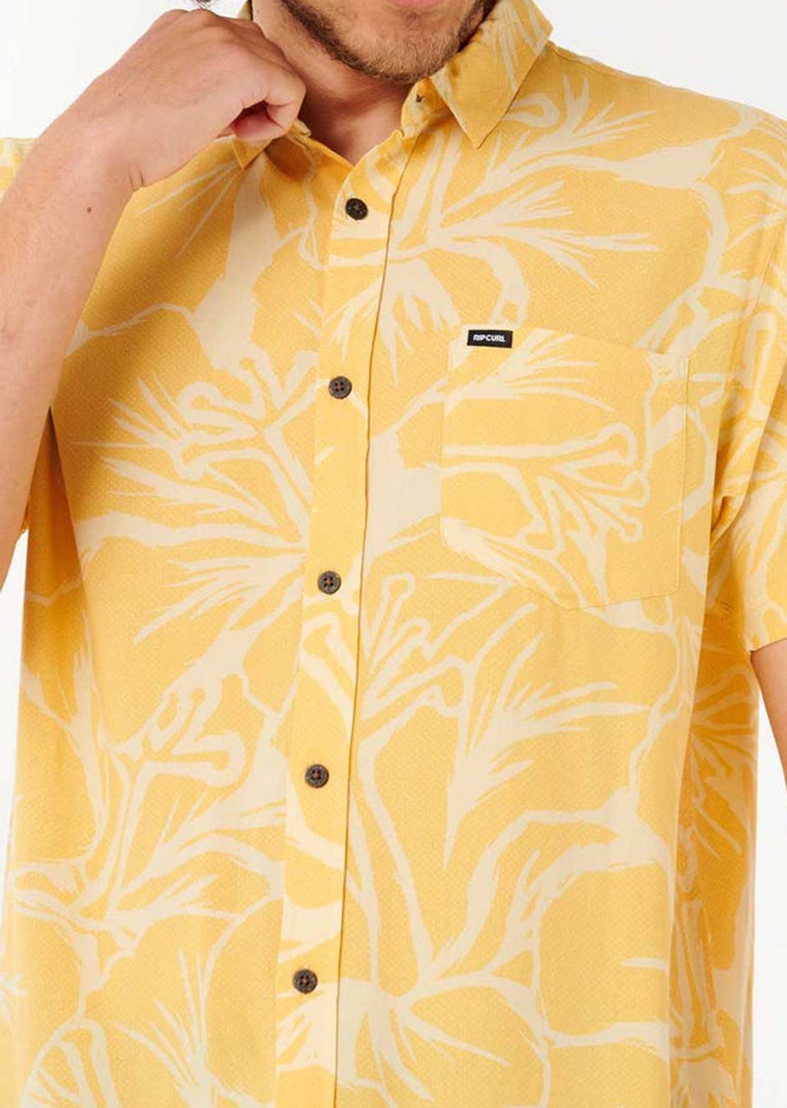 Rip Curl Men's Aots Cody Welsh Button Up Shirts mandarin Zest