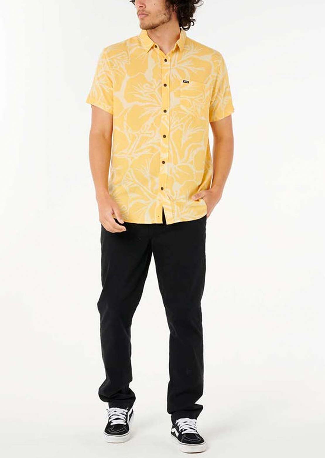 Rip Curl Men's Aots Cody Welsh Button Up Shirts mandarin Zest