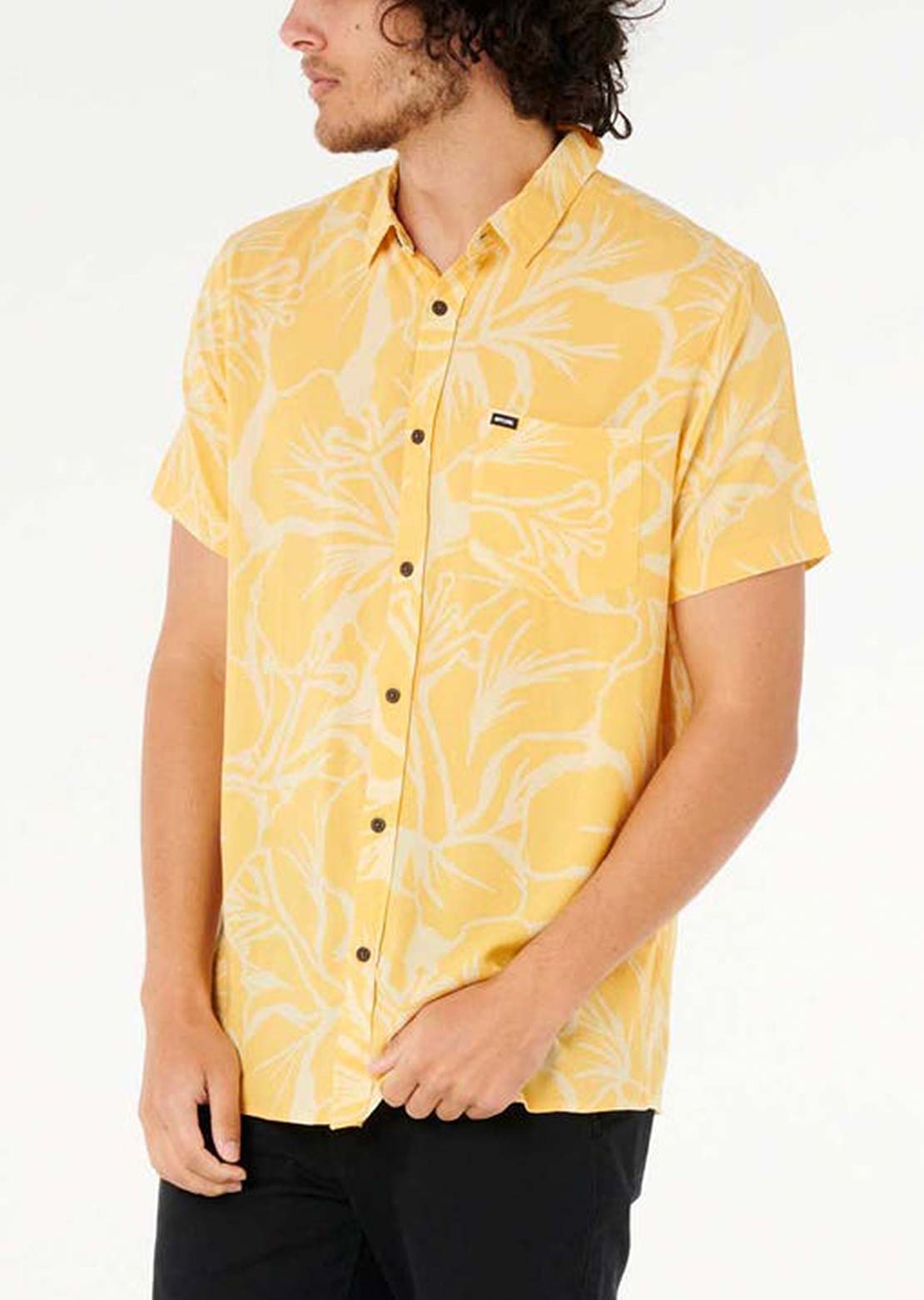Rip Curl Men's Aots Cody Welsh Button Up Shirts mandarin Zest