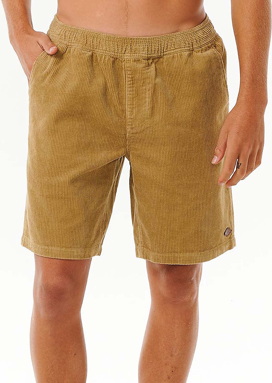 Rip Curl Men&#39;s Classic Surf Cord Volley Shorts Dark Khaki