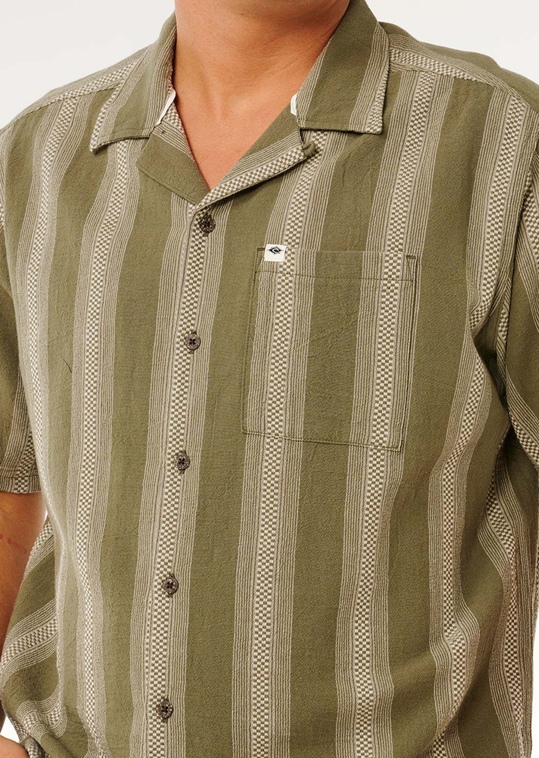Rip Curl Men's Classic Surf Weaver Button Up Shirts Fatigue