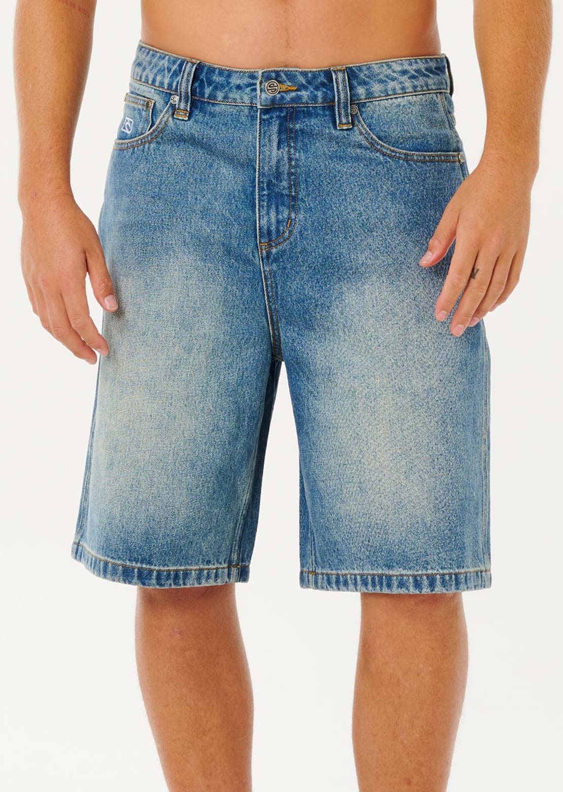 Rip Curl Men's Inner Visions Denim Walkshorts Light Dirty Blue
