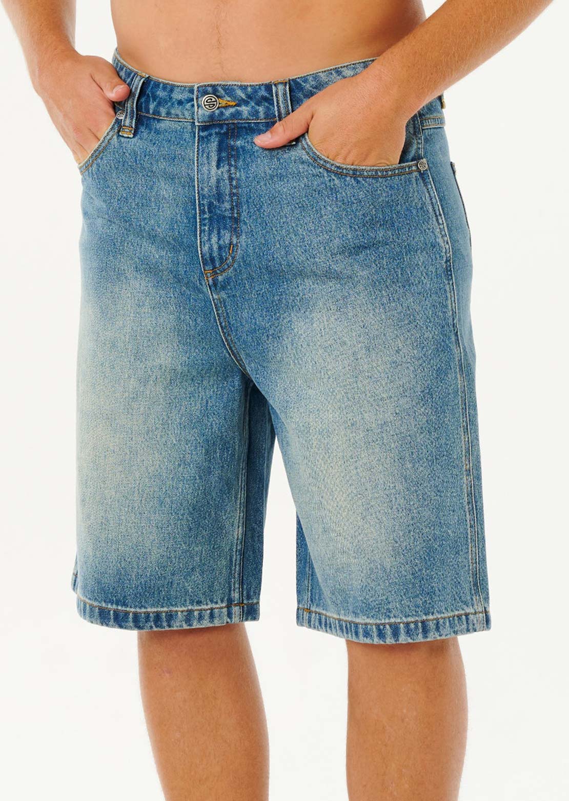 Rip Curl Men's Inner Visions Denim Walkshorts Light Dirty Blue
