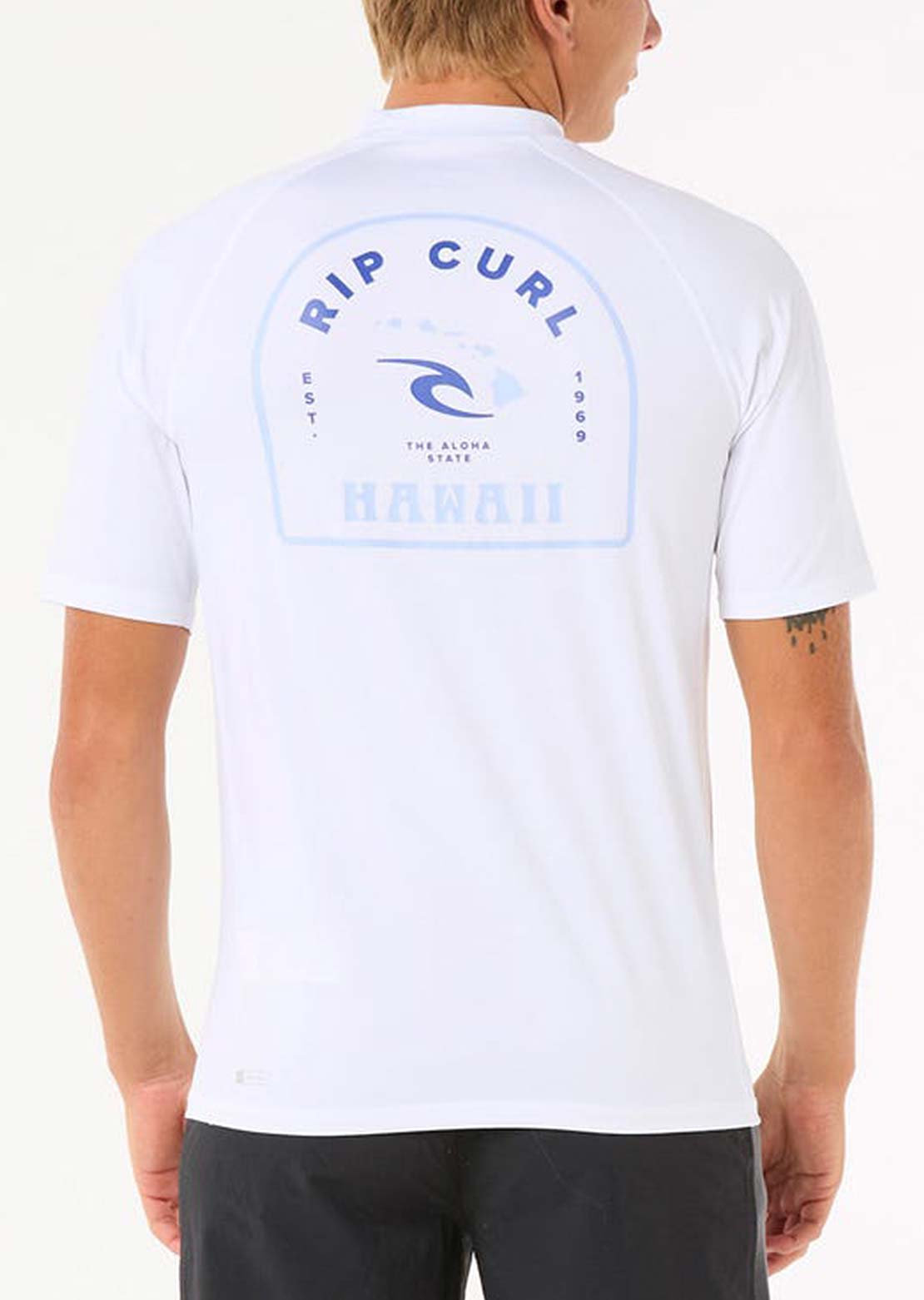 Rip Curl Men's Island Vibe Upf Rashguard White
