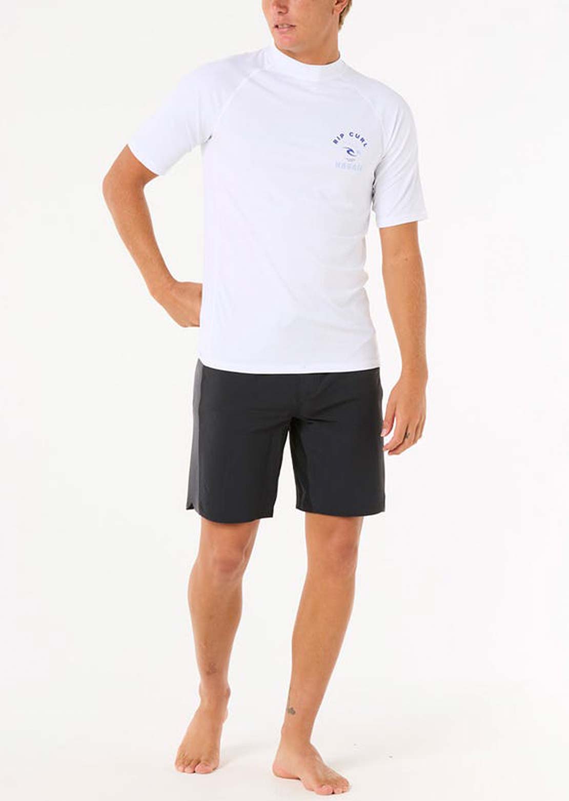 Rip Curl Men's Island Vibe Upf Rashguard White
