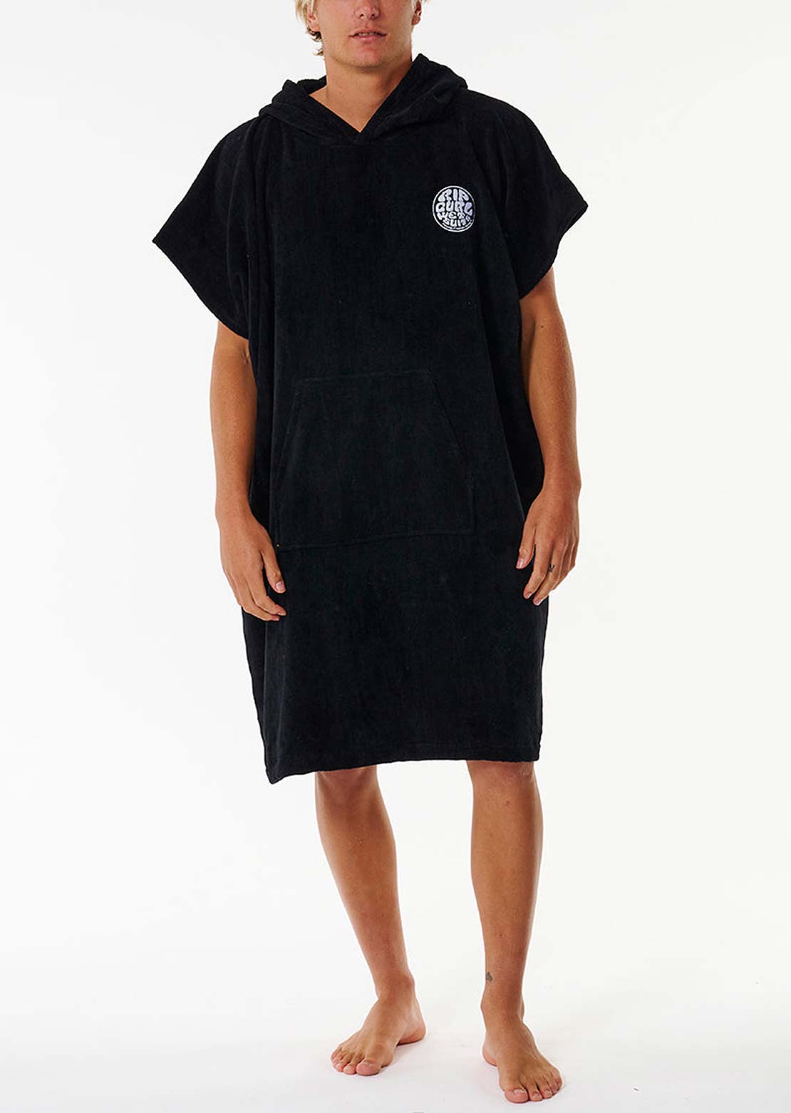 Rip Curl Men&#39;s Logo Hooded Towel Black