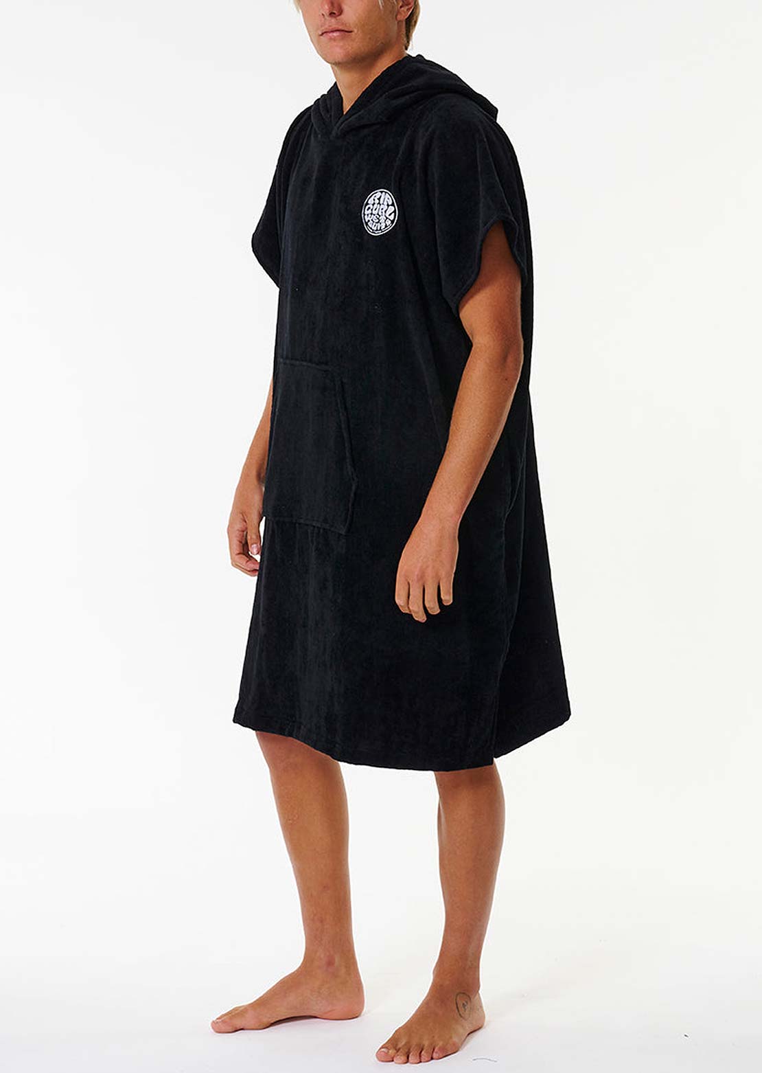 Rip Curl Men&#39;s Logo Hooded Towel Black