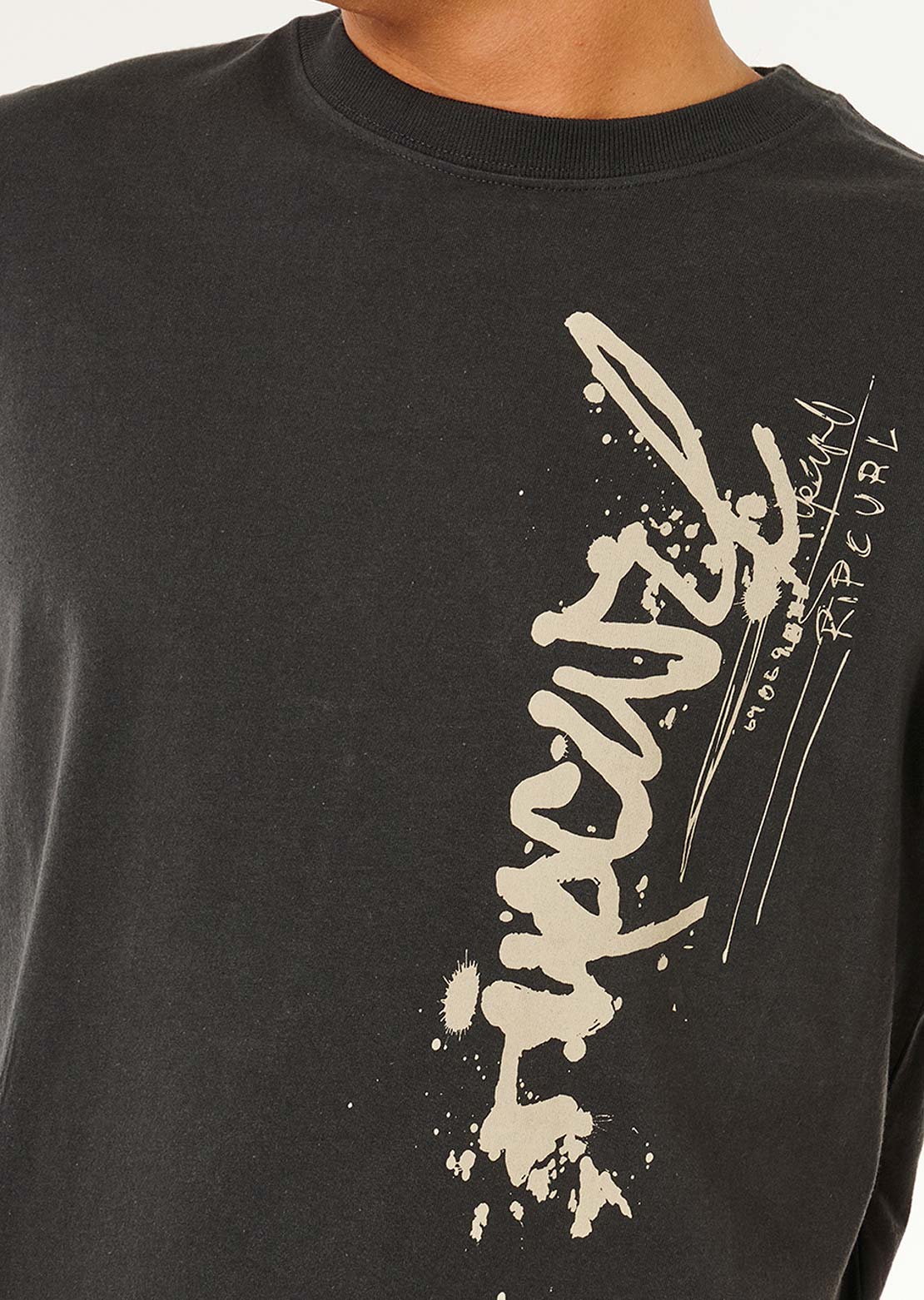 Rip Curl Men's Medina Inner Visions T-Shirt Washed Black