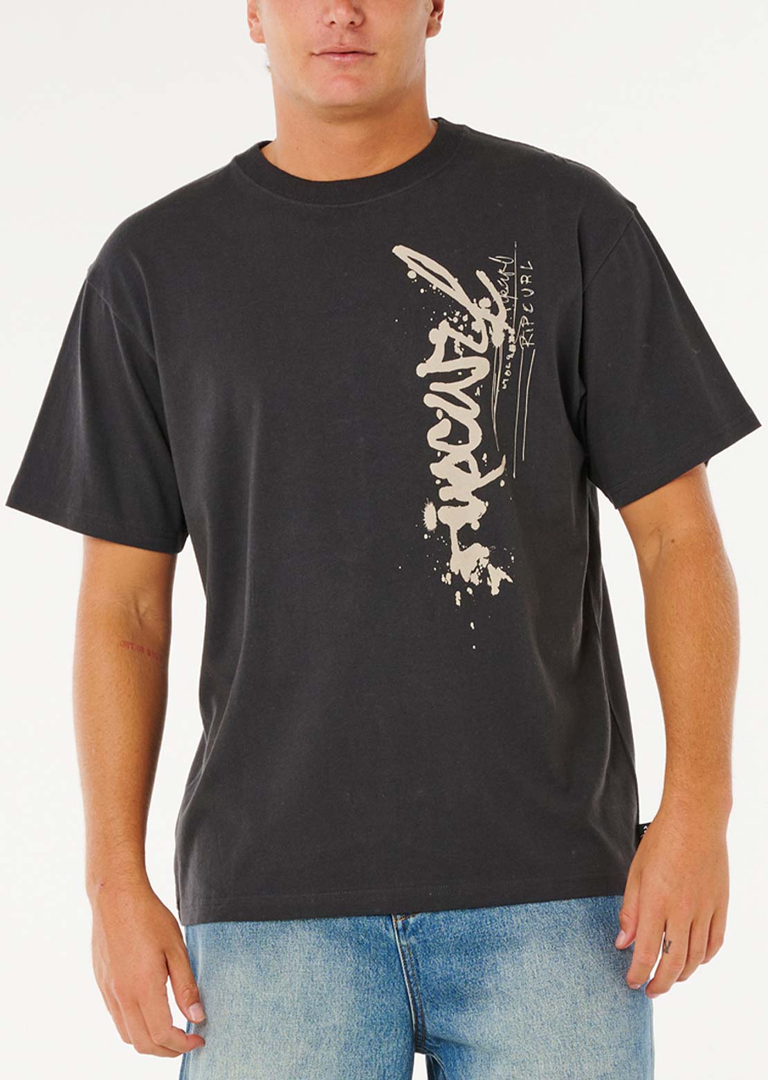 Rip Curl Men's Medina Inner Visions T-Shirt Washed Black