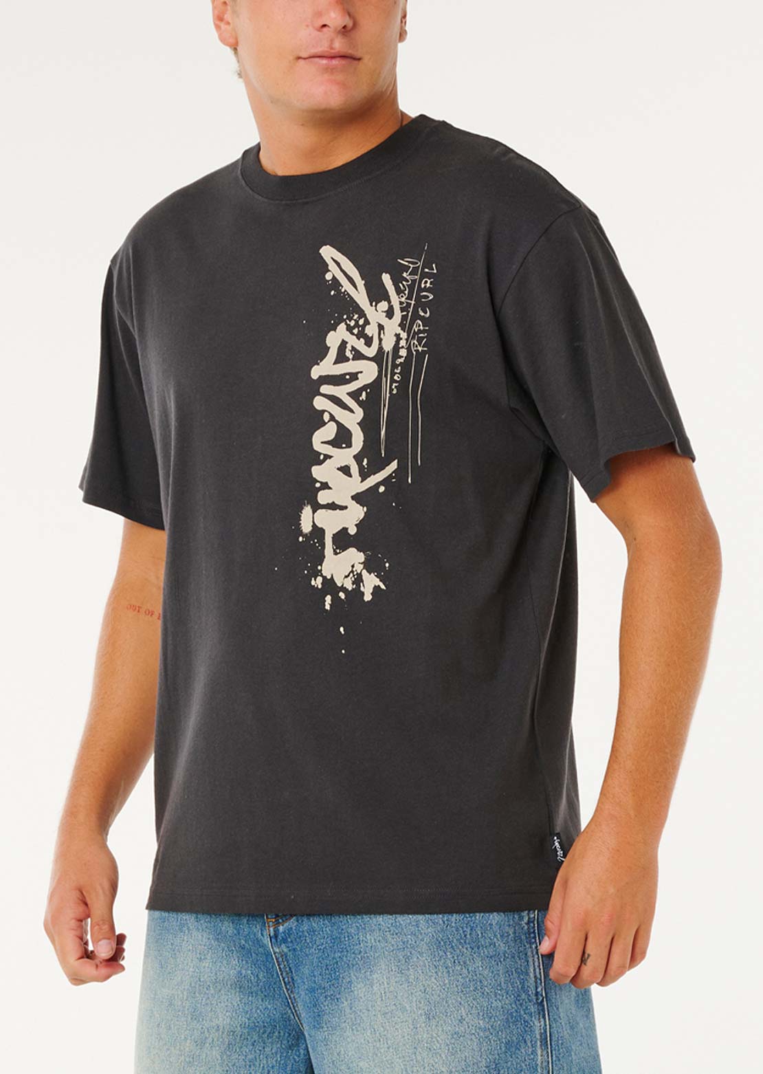 Rip Curl Men's Medina Inner Visions T-Shirt Washed Black
