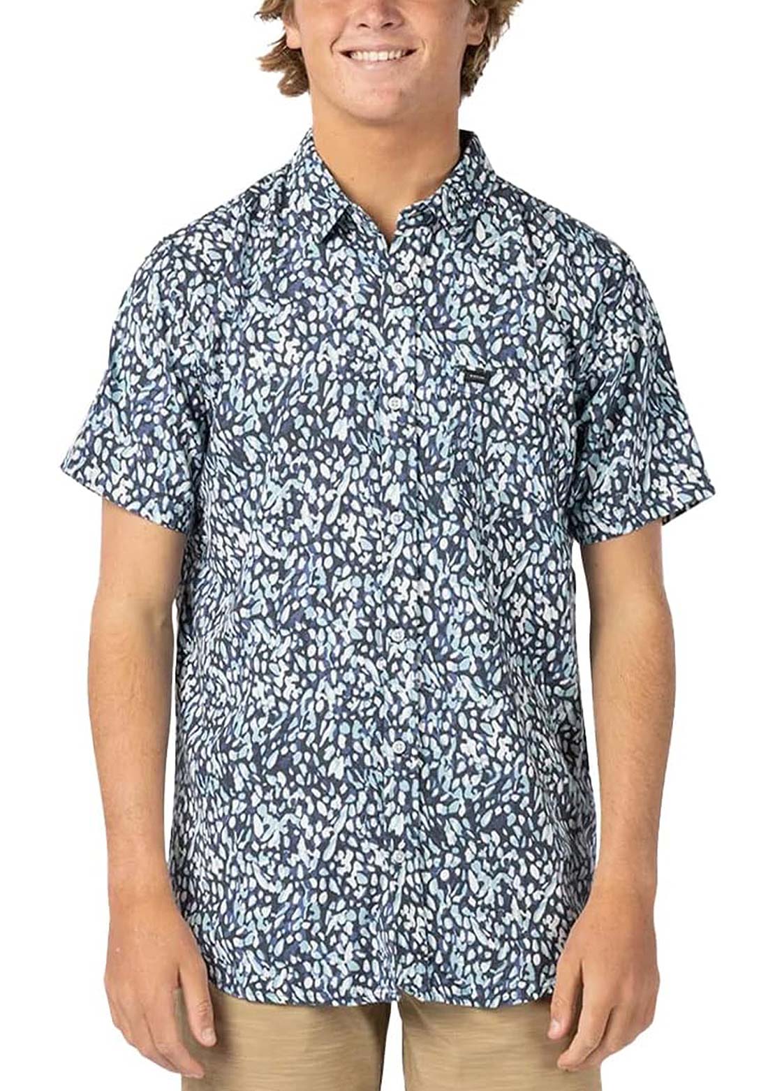 Rip Curl Men's Motions Button Up Shirt Gold