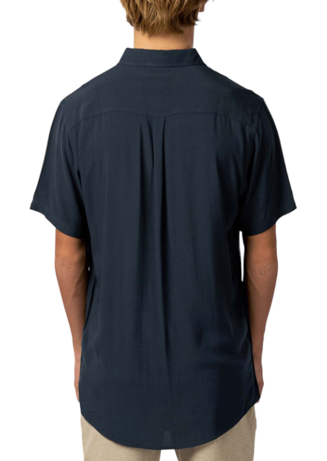 Rip Curl Men's Ourtime Viscose Button Up Shirt Navy