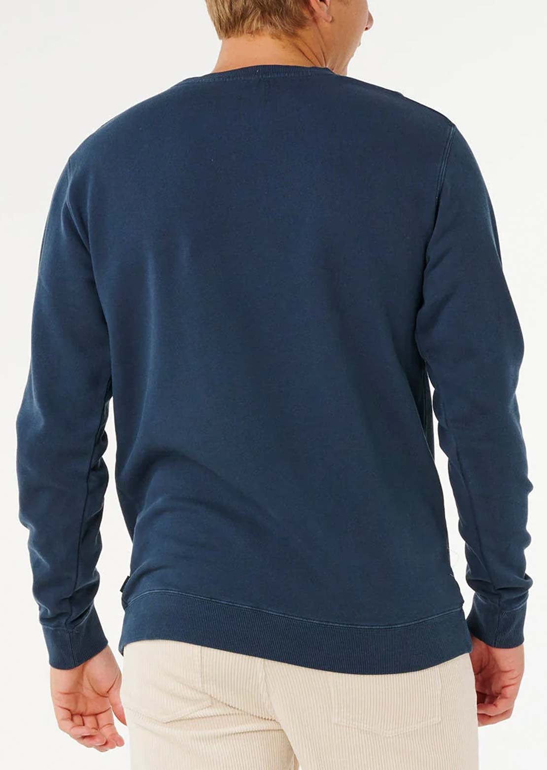 Rip Curl Men's Pacific Rinse Patch Crew Longsleeve Dark Navy